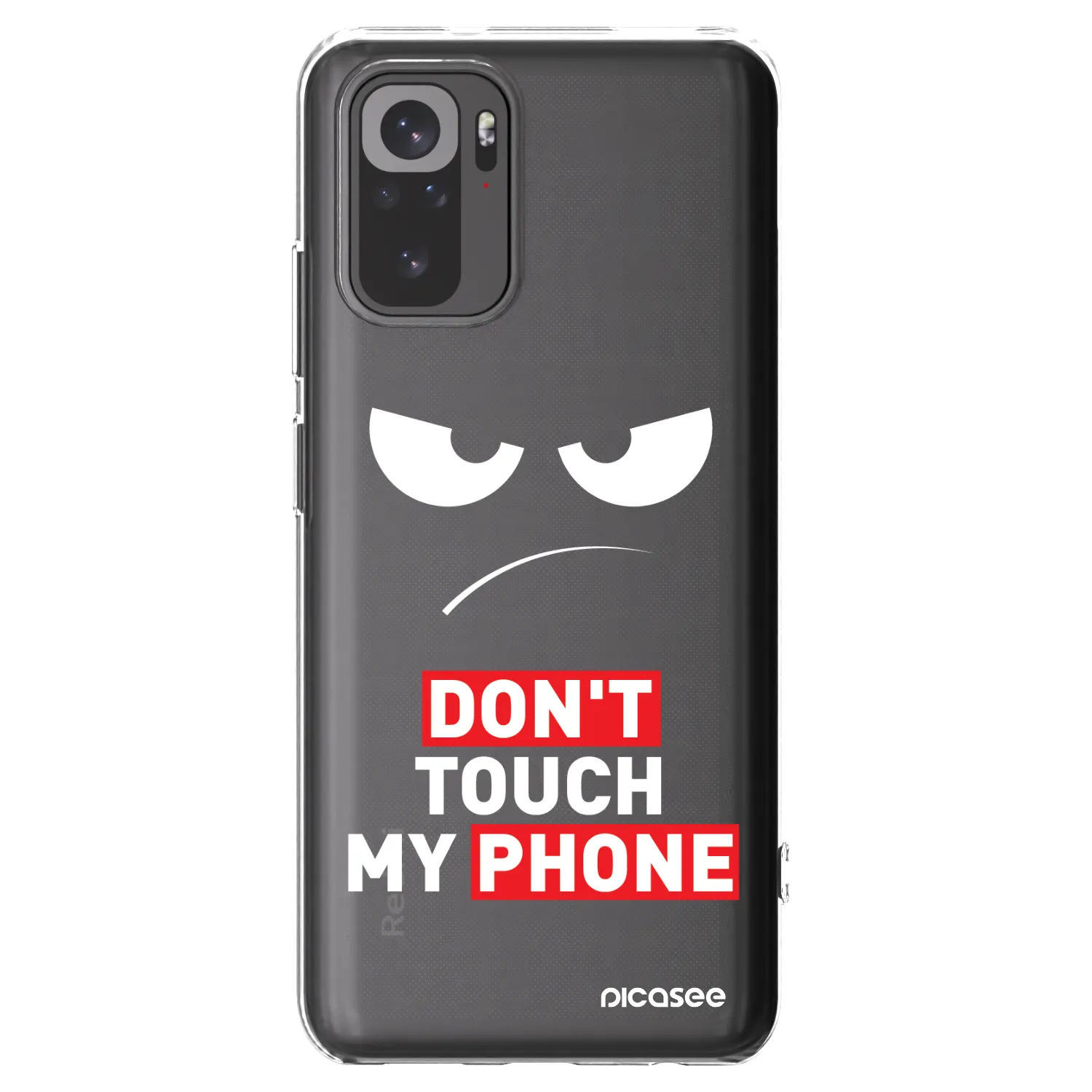 Picasee silikonowe przeźroczyste etui na Xiaomi Redmi Note 10S - Angry Eyes - Transparent