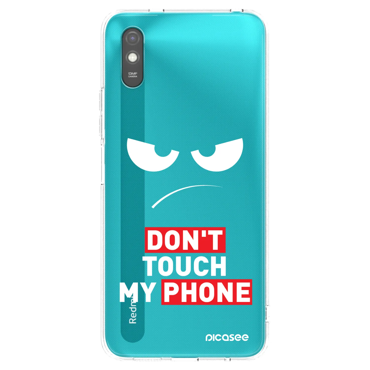 Picasee silikonowe przeźroczyste etui na Xiaomi Redmi 9AT - Angry Eyes - Transparent