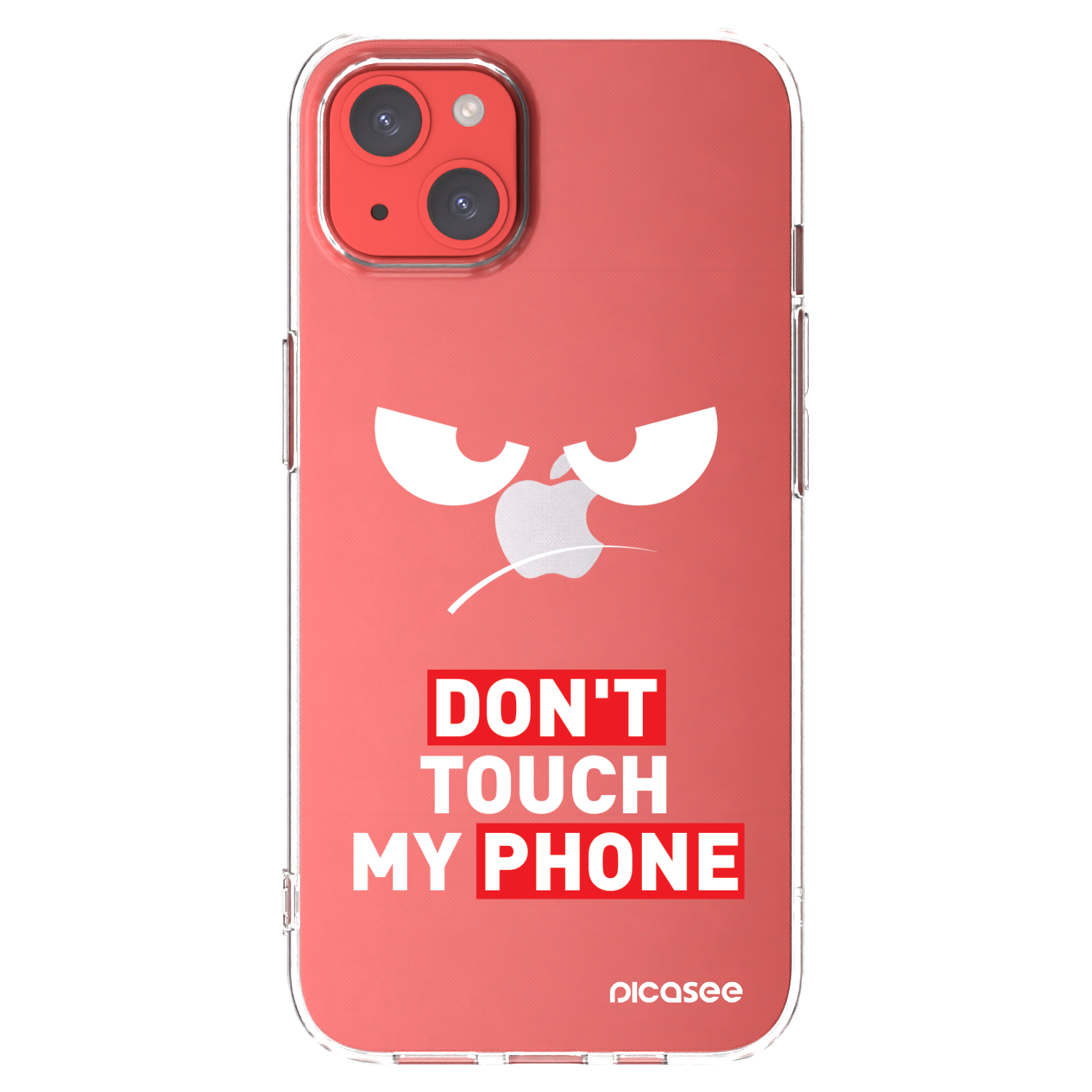 Picasee silikonowe przeźroczyste etui na Apple iPhone 13 - Angry Eyes - Transparent