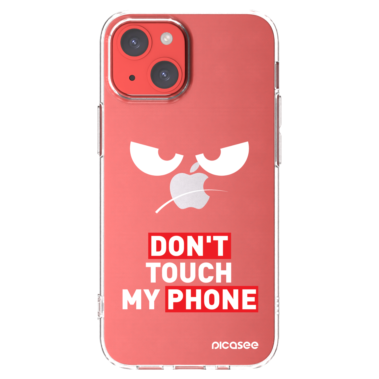 Picasee silikonowe przeźroczyste etui na Apple iPhone 13 mini - Angry Eyes - Transparent