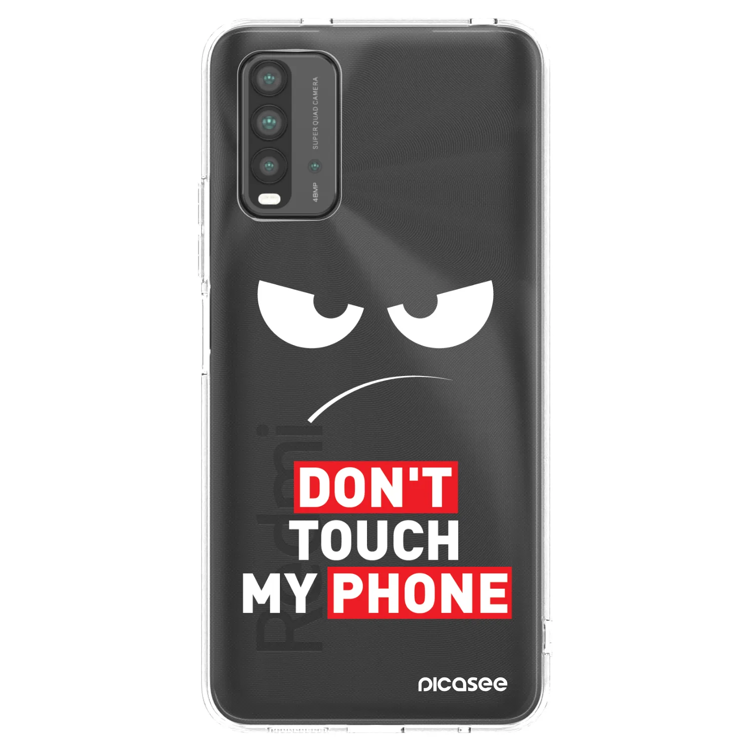 Picasee silikonowe przeźroczyste etui na Xiaomi Redmi 9T - Angry Eyes - Transparent