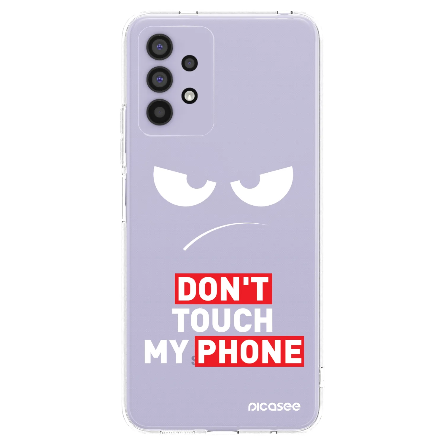 Picasee silikonowe przeźroczyste etui na Samsung Galaxy A32 4G SM-A325F - Angry Eyes - Transparent