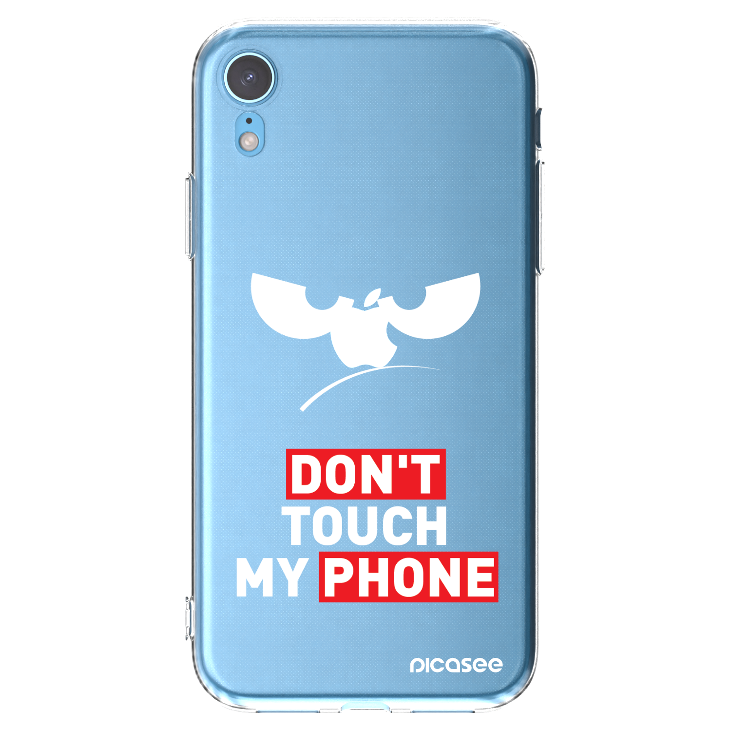 Picasee silikonowe przeźroczyste etui na Apple iPhone XR - Angry Eyes - Transparent
