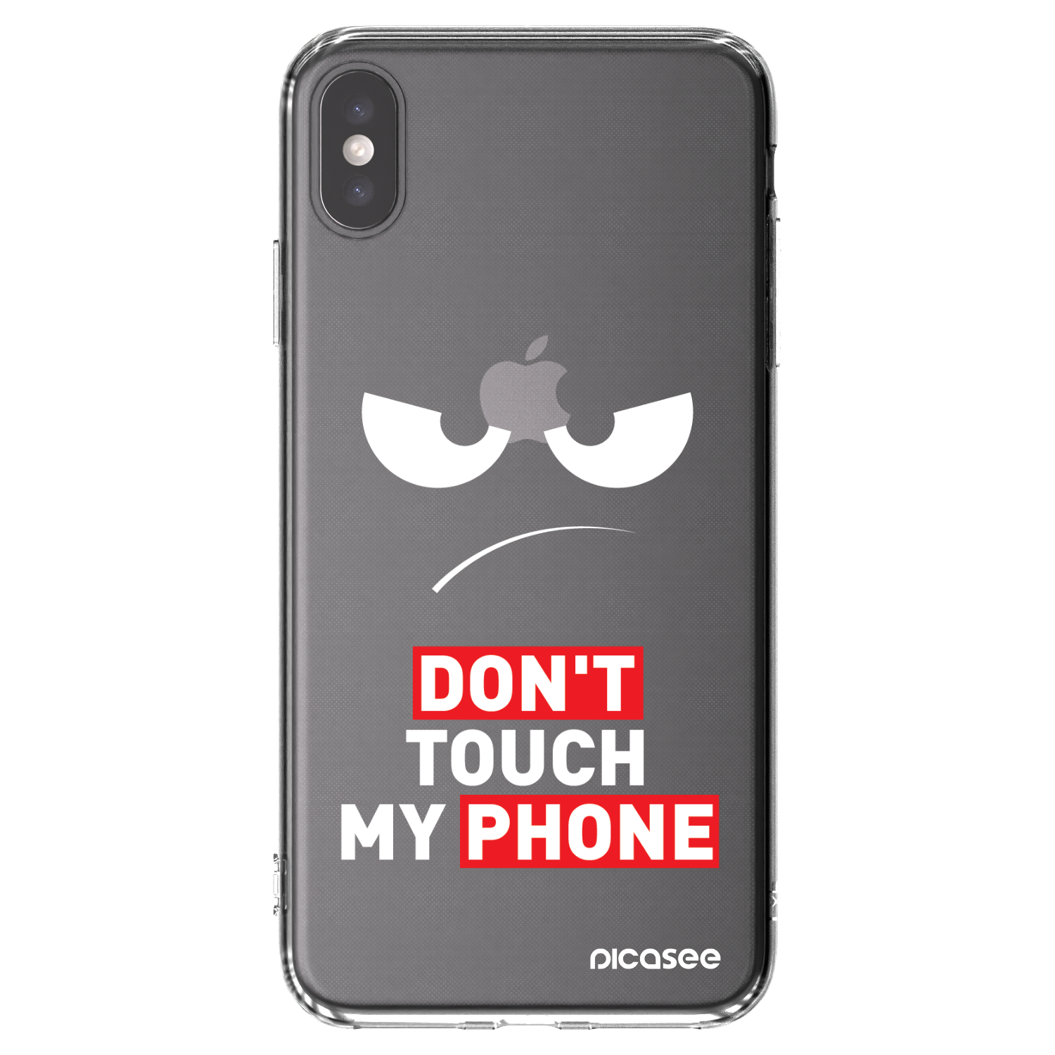 Picasee silikonowe przeźroczyste etui na Apple iPhone XS Max - Angry Eyes - Transparent