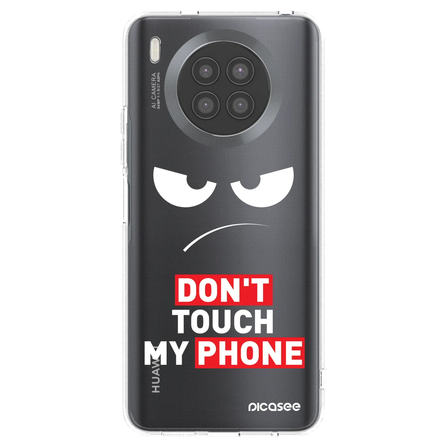Picasee silikonowe przeźroczyste etui na Huawei Nova 8i - Angry Eyes - Transparent
