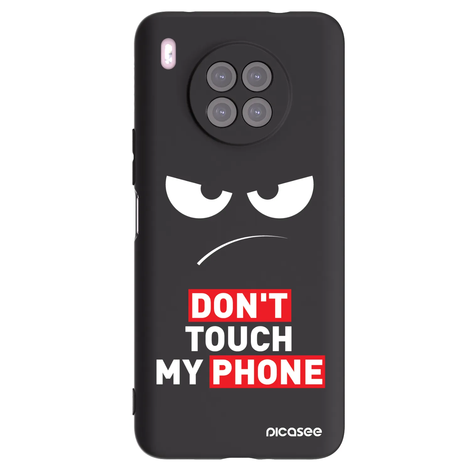 Picasee silikonowe czarne etui na Huawei Nova 8i - Angry Eyes - Transparent