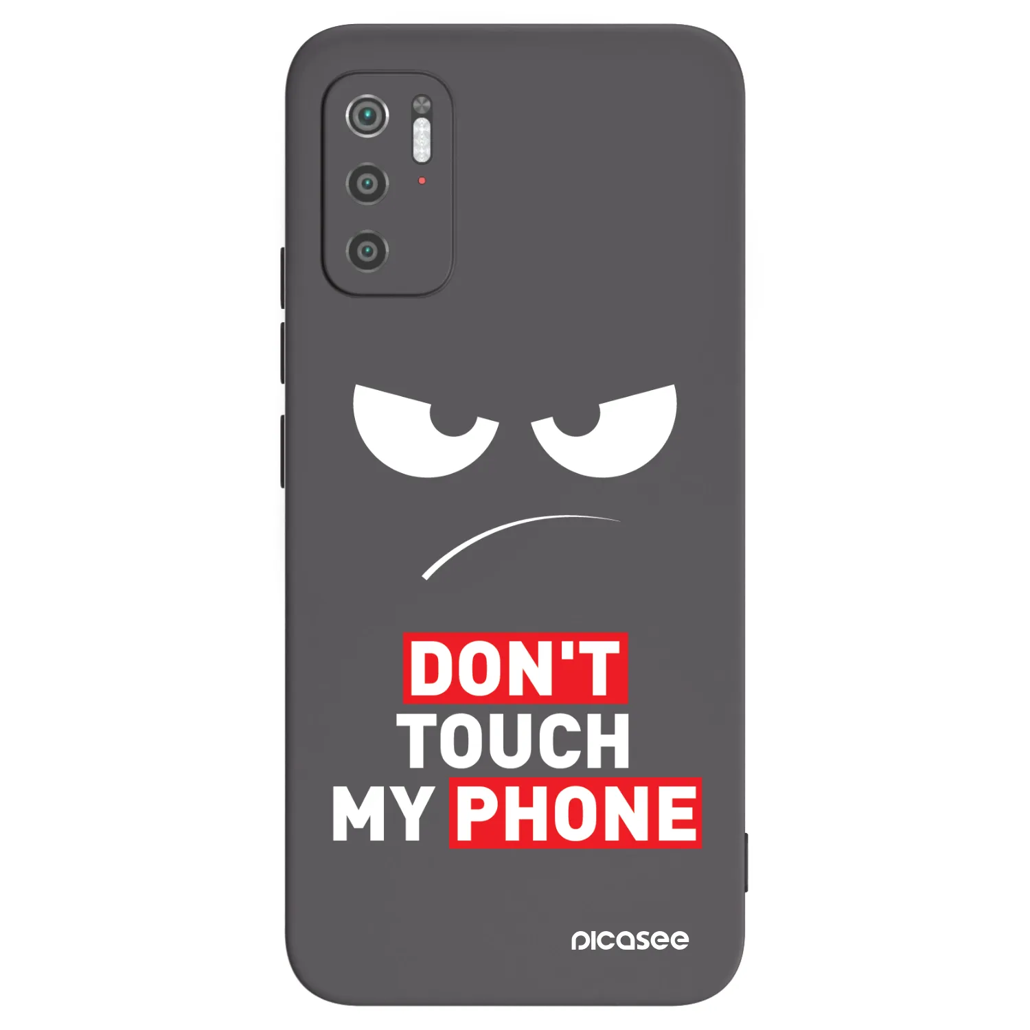 Picasee silikonowe czarne etui na Xiaomi Poco M3 Pro 5G - Angry Eyes - Transparent
