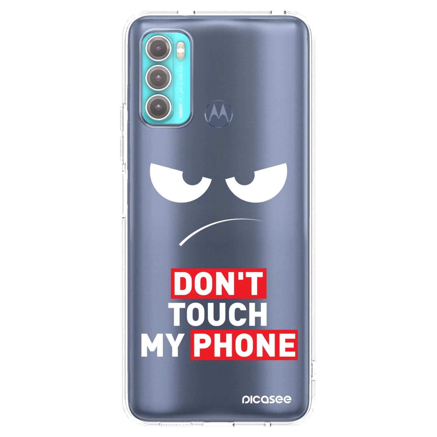 Picasee silikonowe przeźroczyste etui na Motorola Moto G60 - Angry Eyes - Transparent
