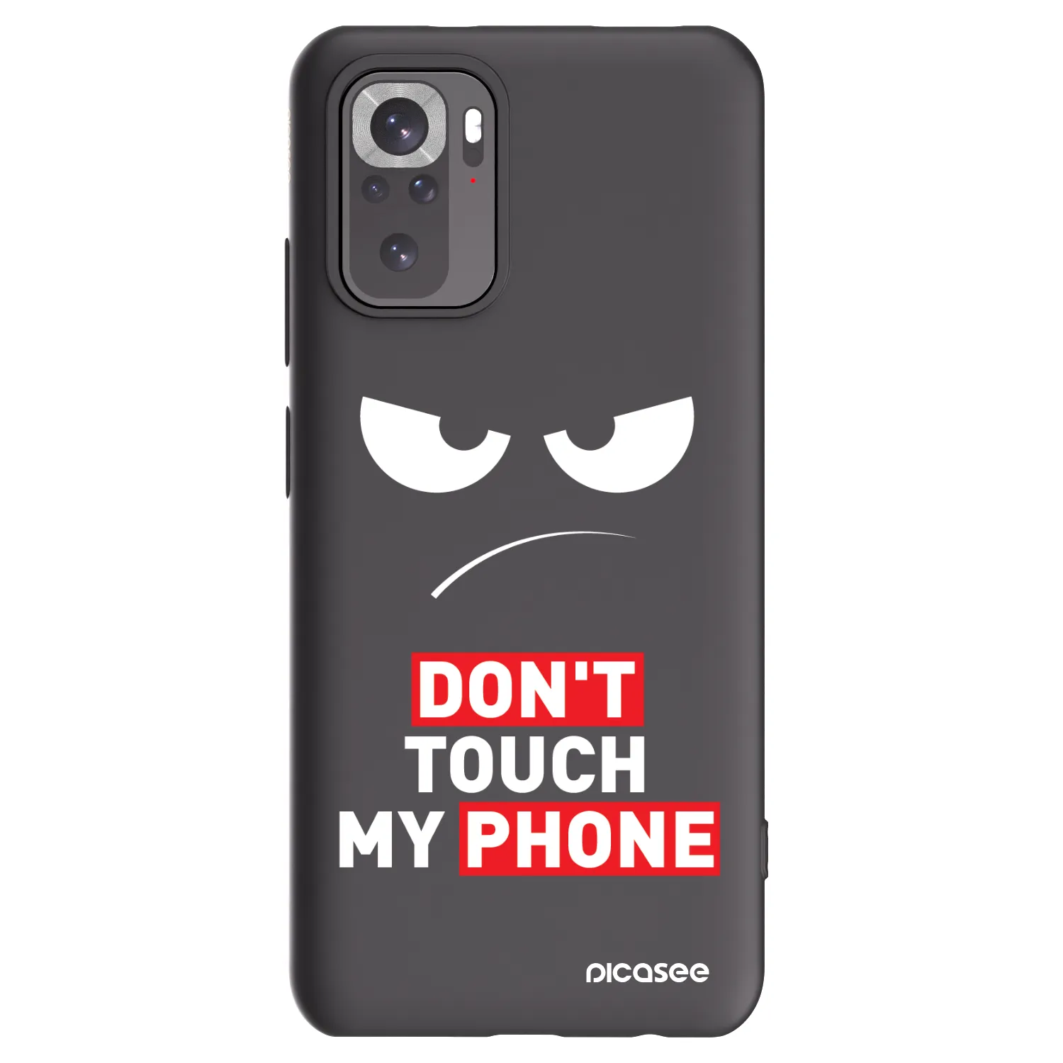 Picasee silikonowe czarne etui na Xiaomi Redmi Note 11S 4G - Angry Eyes - Transparent