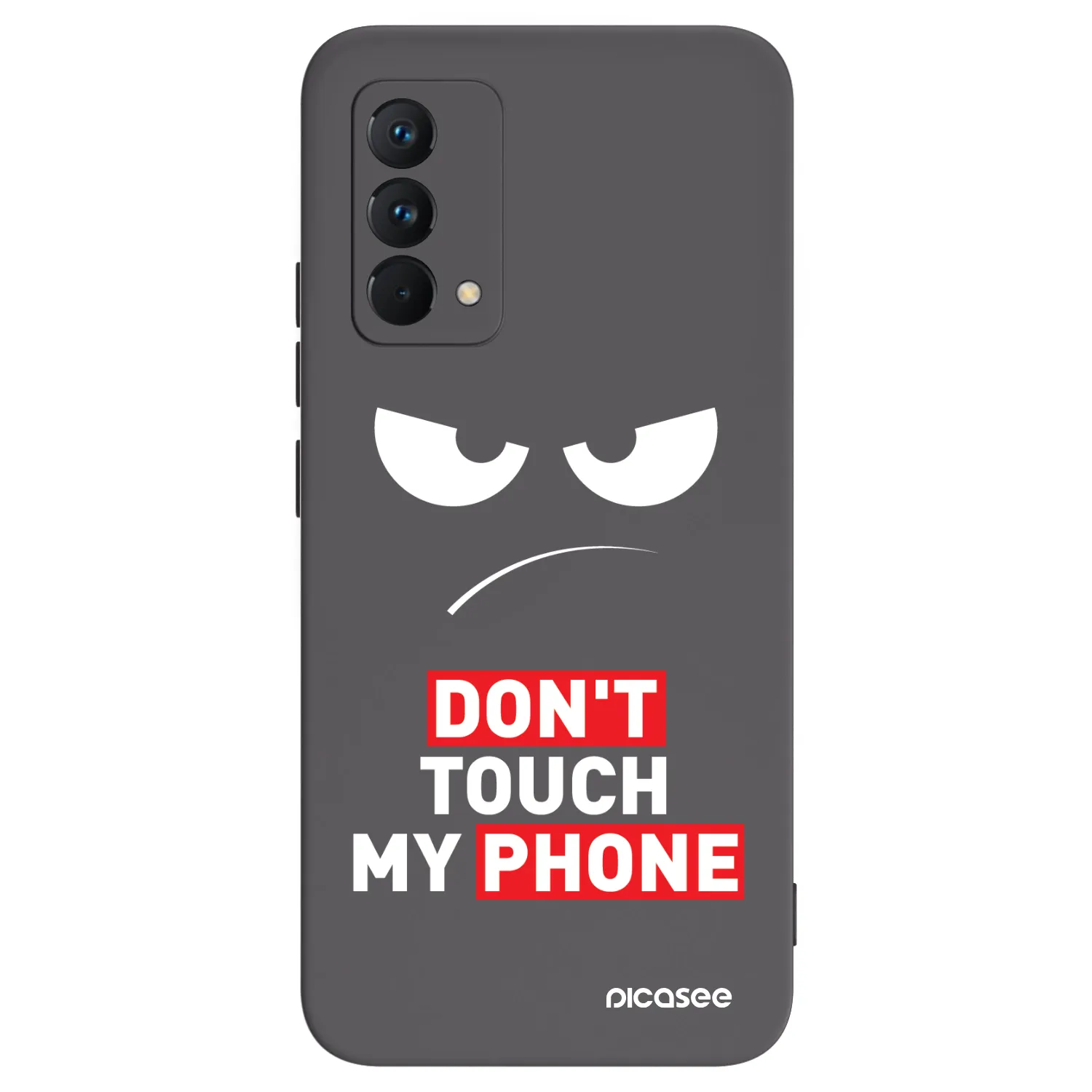 Picasee silikonowe czarne etui na Realme GT Master Edition 5G - Angry Eyes - Transparent