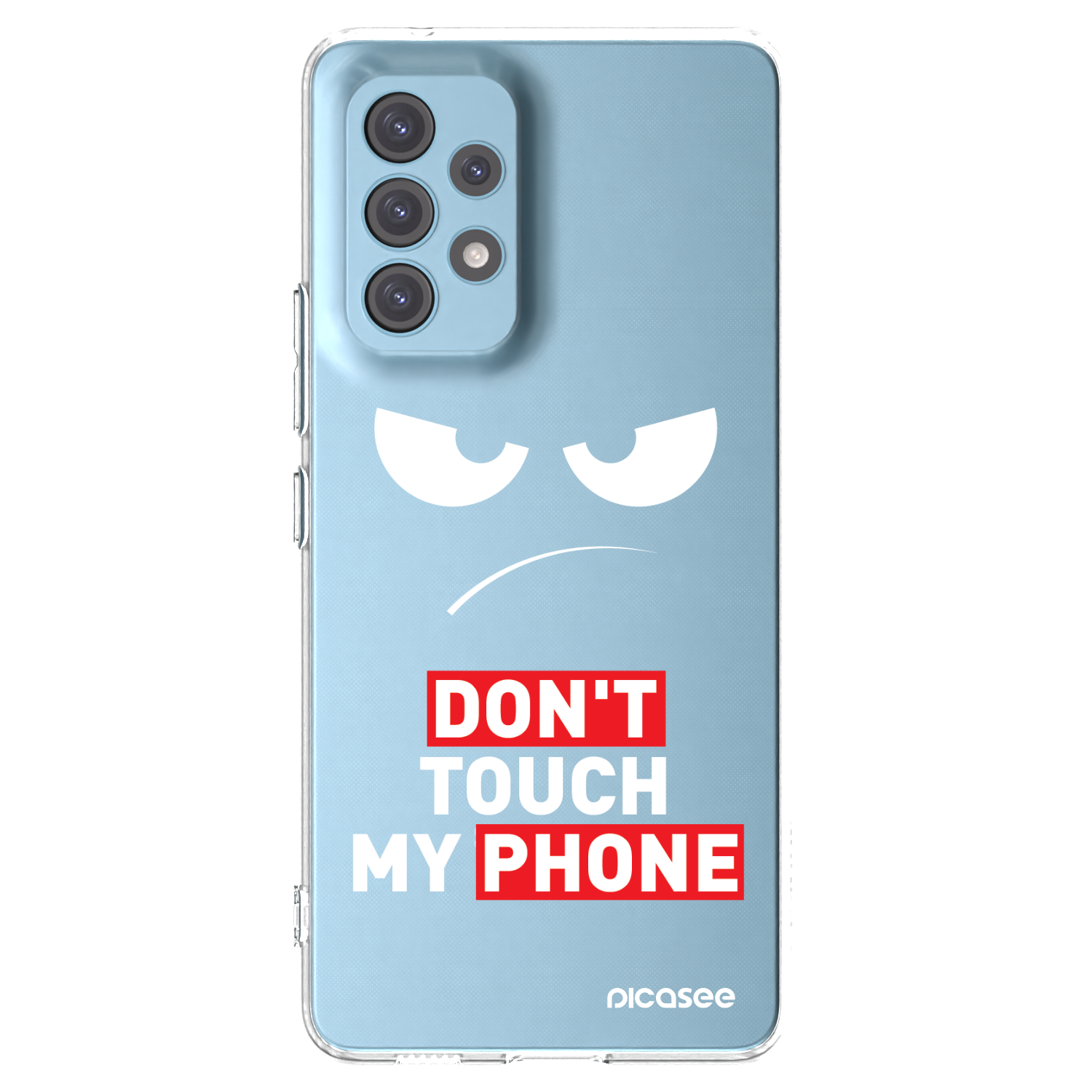 Picasee silikonowe przeźroczyste etui na Samsung Galaxy A53 5G A536 - Angry Eyes - Transparent