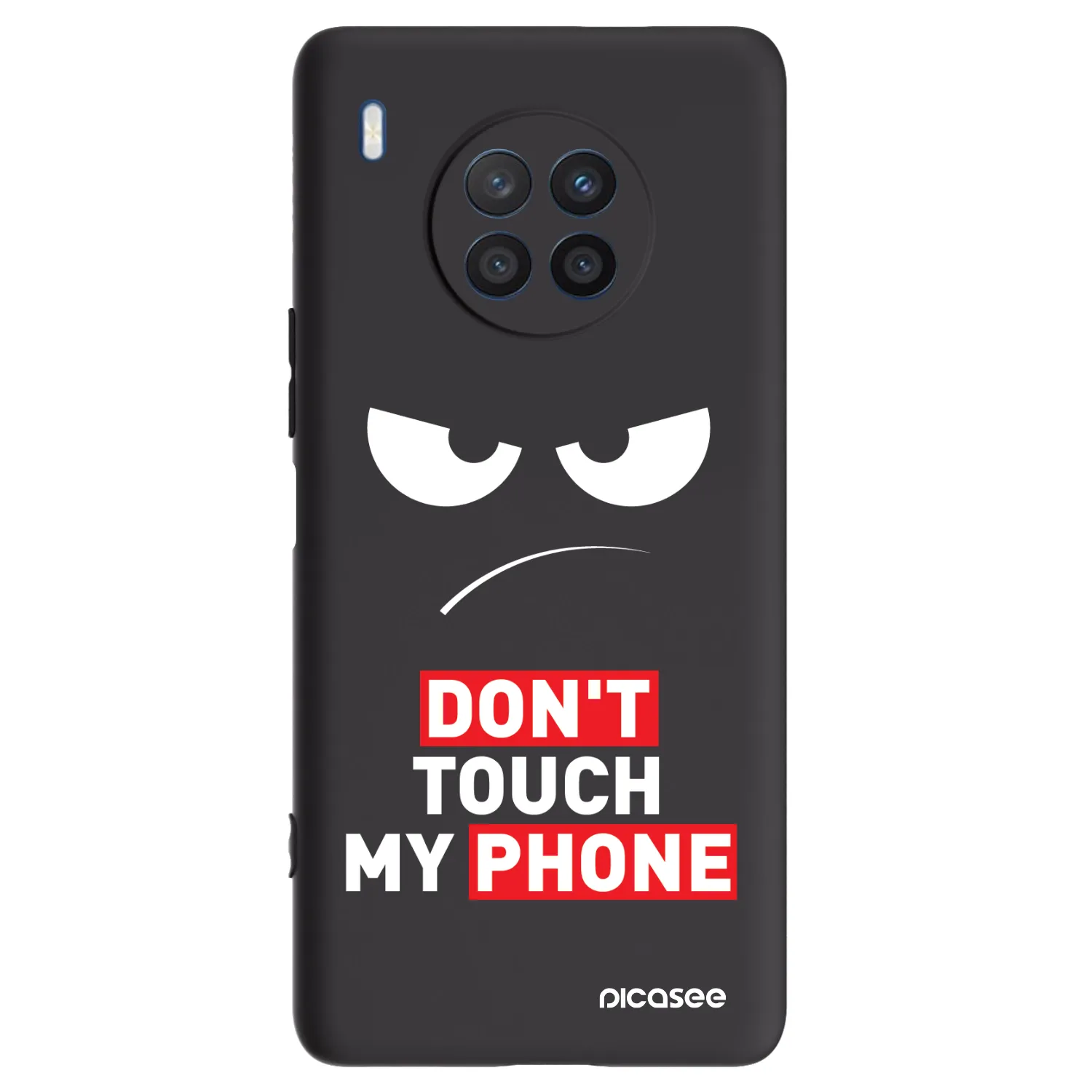 Picasee silikonowe czarne etui na Honor 50 Lite - Angry Eyes - Transparent