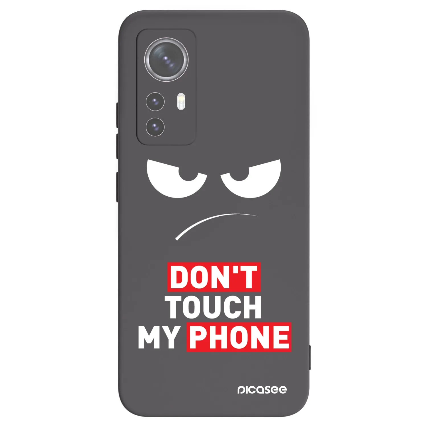 Picasee silikonowe czarne etui na Xiaomi 12X - Angry Eyes - Transparent