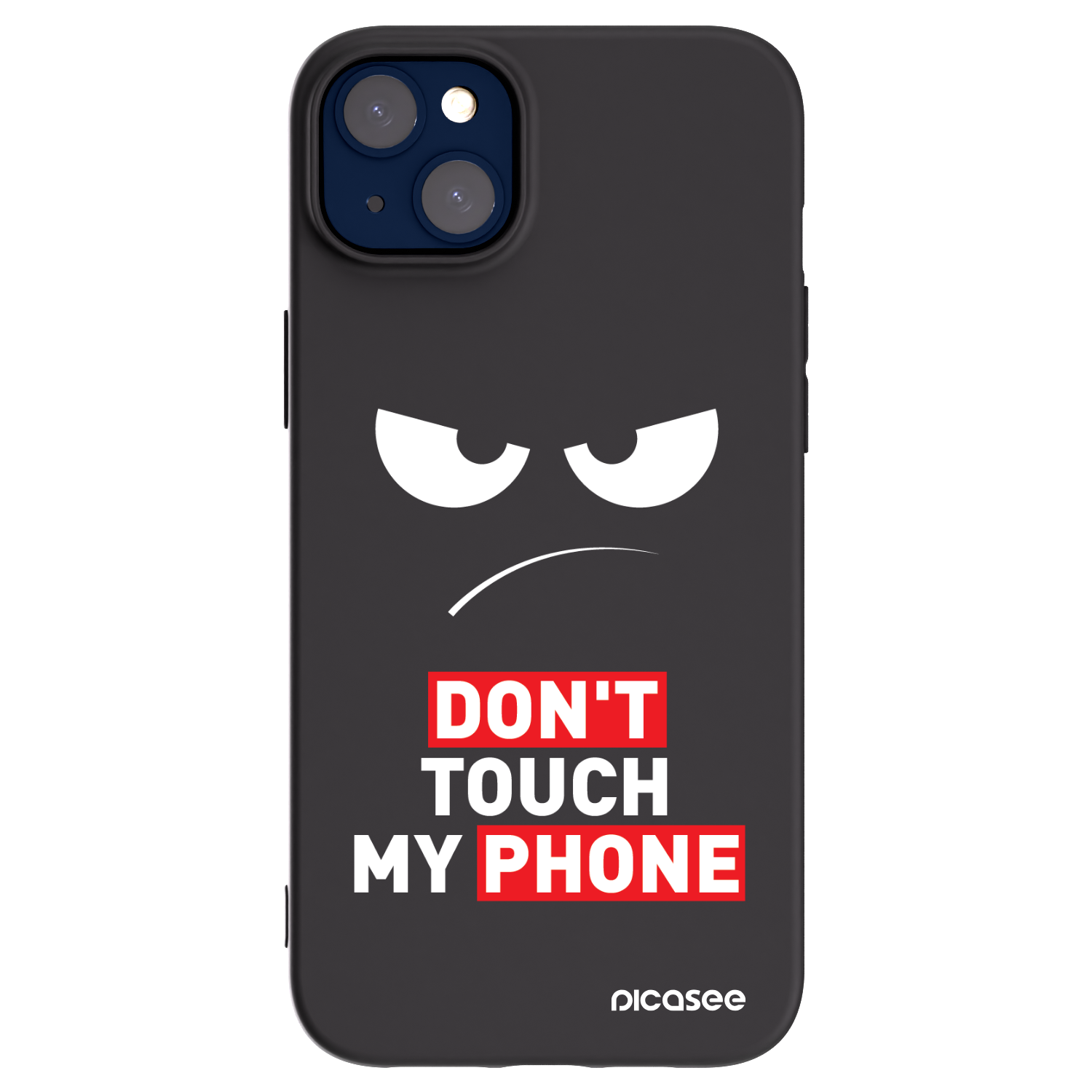 Picasee silikonowe czarne etui na Apple iPhone 14 Plus - Angry Eyes - Transparent