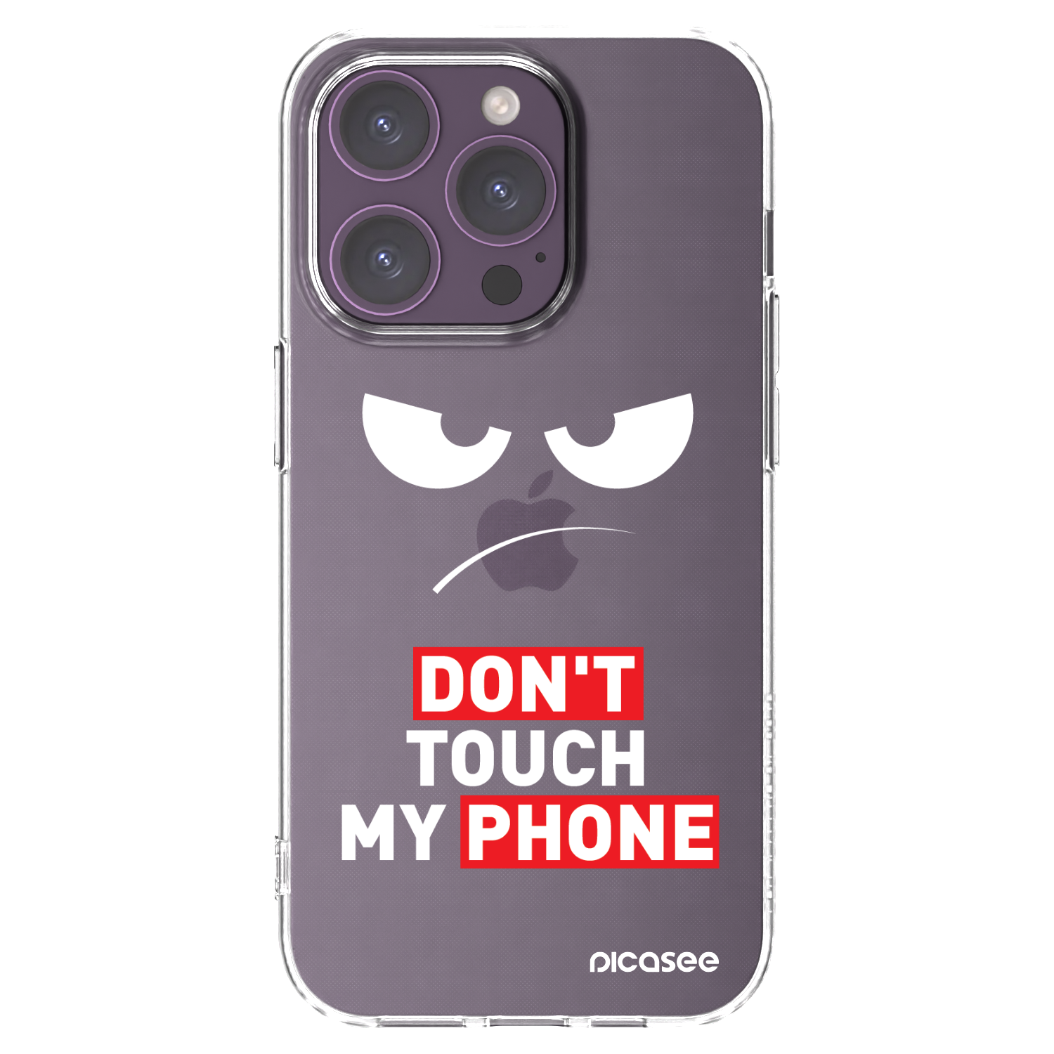 Picasee silikonowe przeźroczyste etui na Apple iPhone 14 Pro - Angry Eyes - Transparent