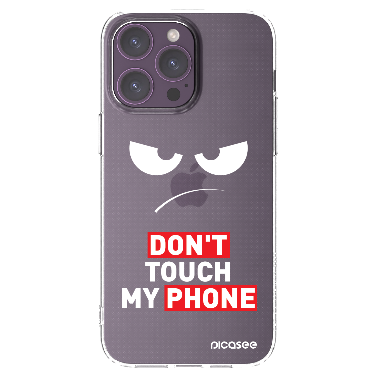 Picasee silikonowe przeźroczyste etui na Apple iPhone 14 Pro Max - Angry Eyes - Transparent