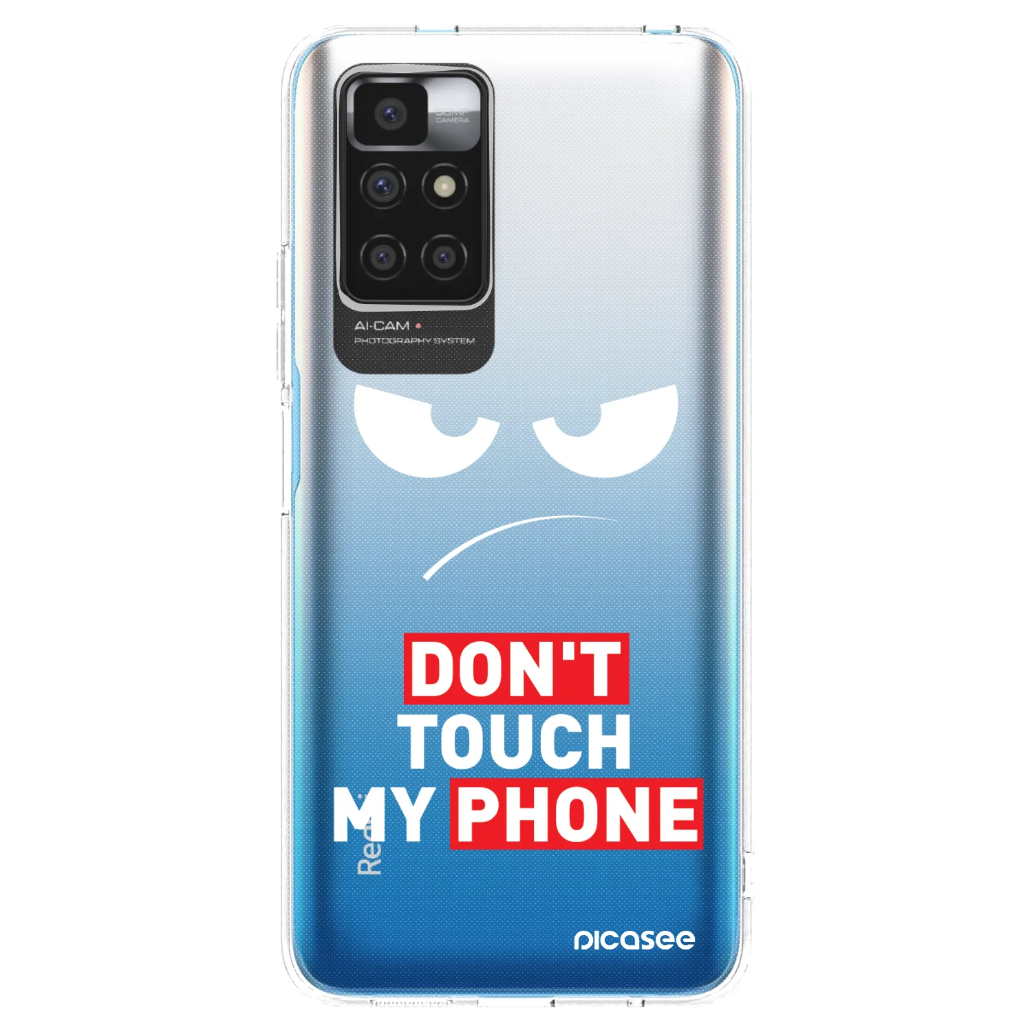 Picasee silikonowe przeźroczyste etui na Xiaomi Redmi 10 (2022) - Angry Eyes - Transparent