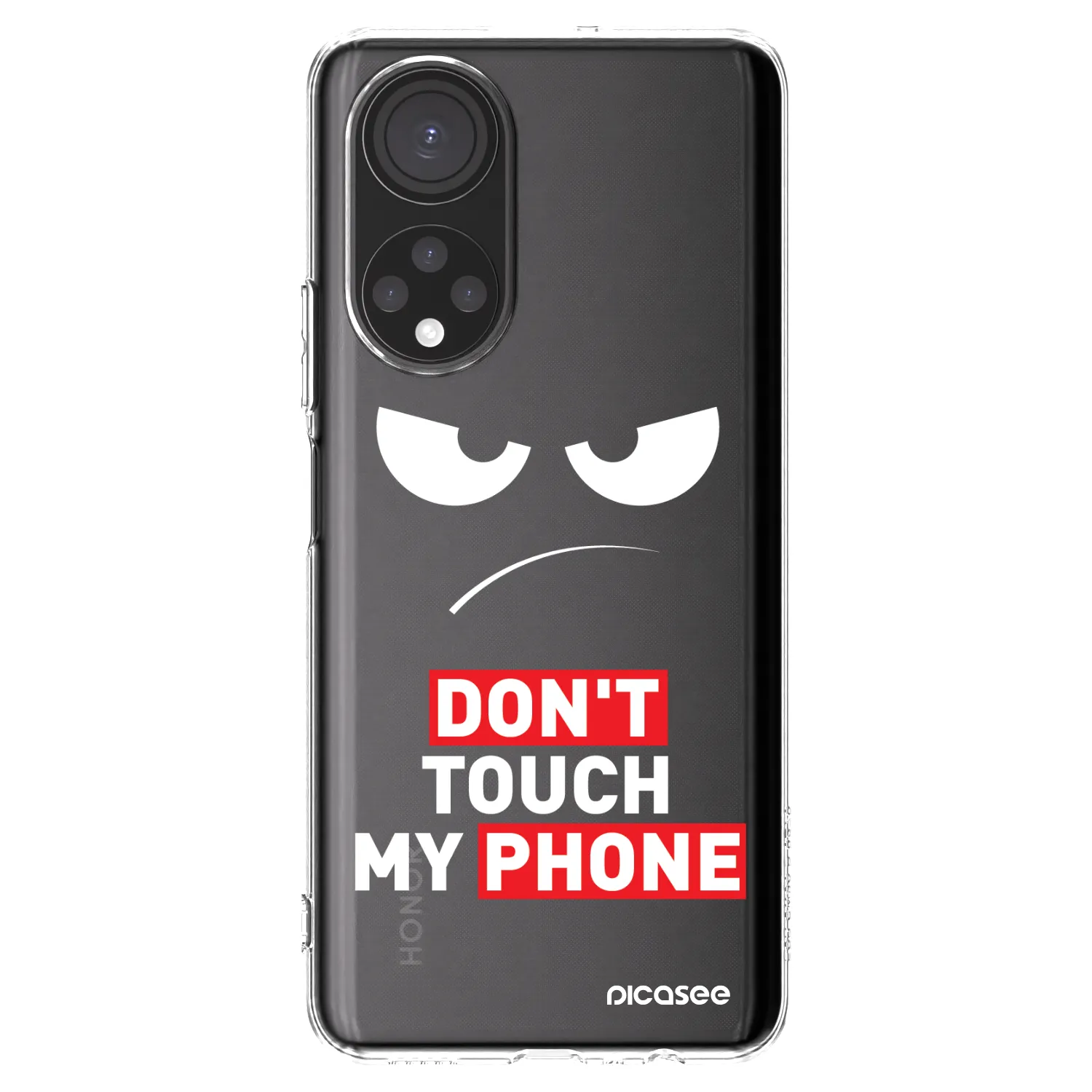 Picasee silikonowe przeźroczyste etui na Honor X7 - Angry Eyes - Transparent