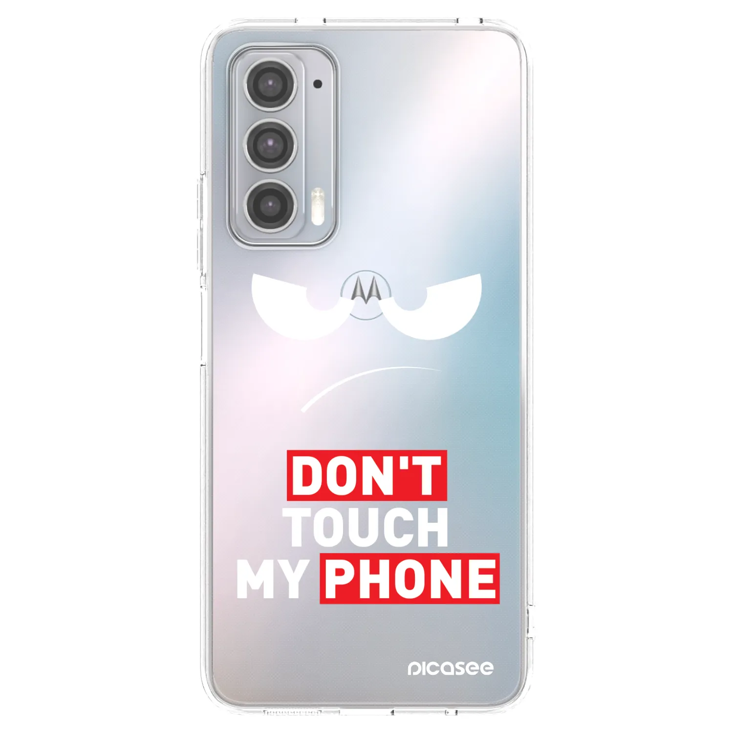 Picasee silikonowe przeźroczyste etui na Motorola Edge 20 - Angry Eyes - Transparent