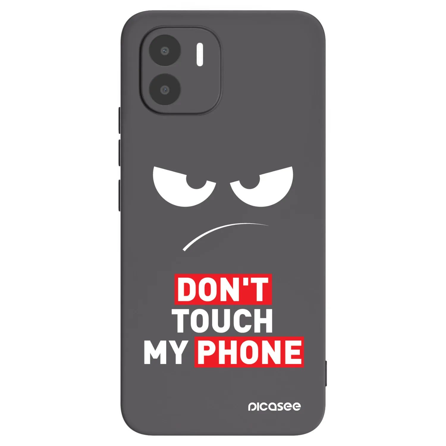 Picasee silikonowe czarne etui na Xiaomi Redmi A1 - Angry Eyes - Transparent