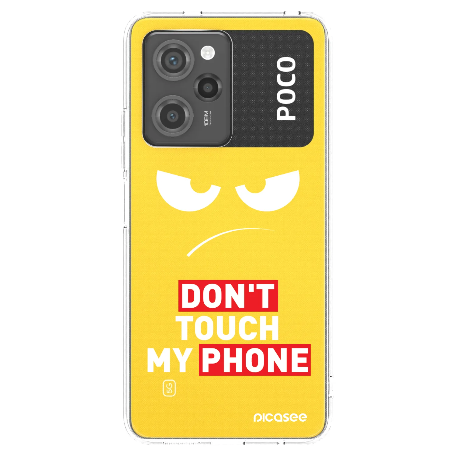 Picasee silikonowe przeźroczyste etui na Xiaomi Poco X5 Pro - Angry Eyes - Transparent