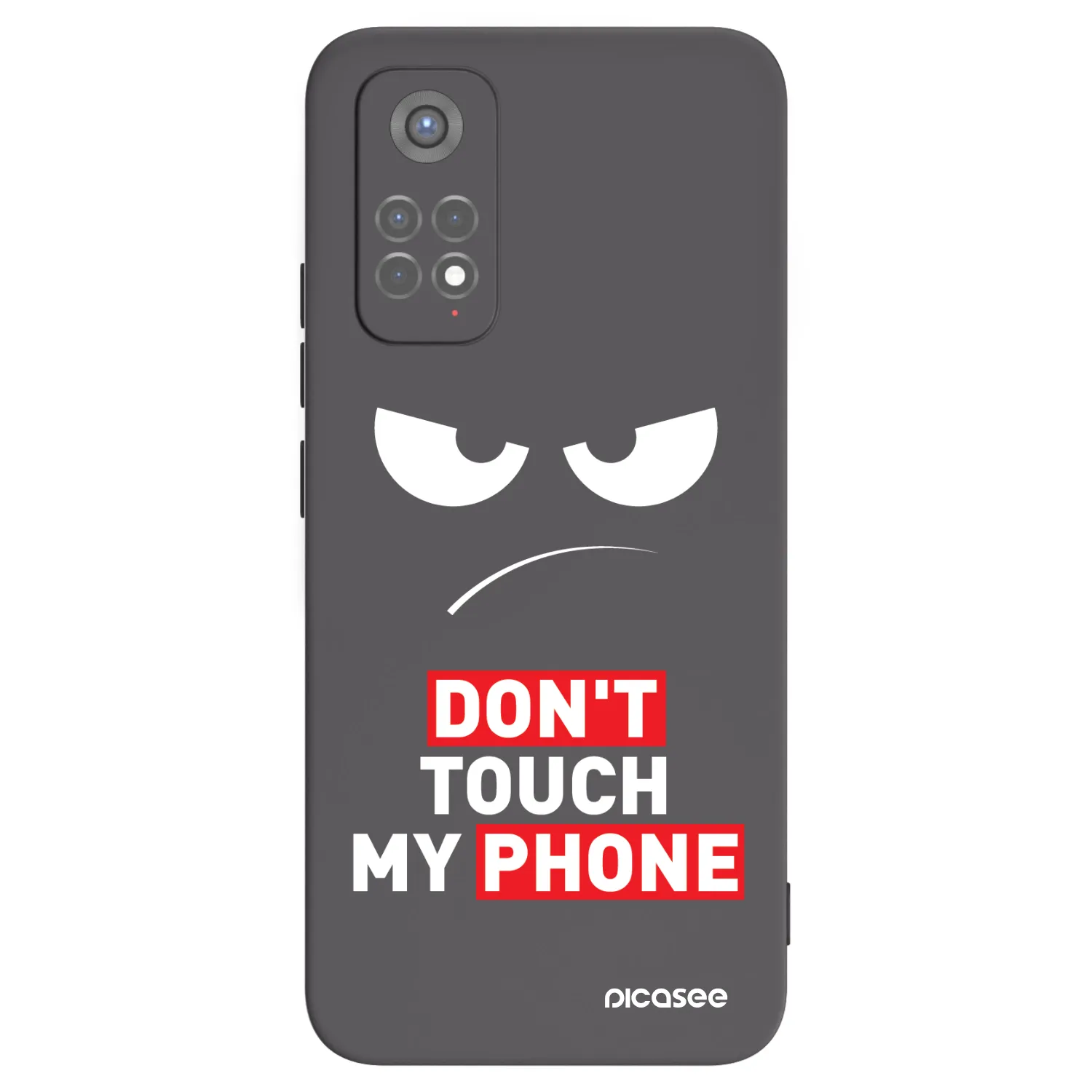Picasee silikonowe czarne etui na Xiaomi Redmi Note 11S 5G - Angry Eyes - Transparent