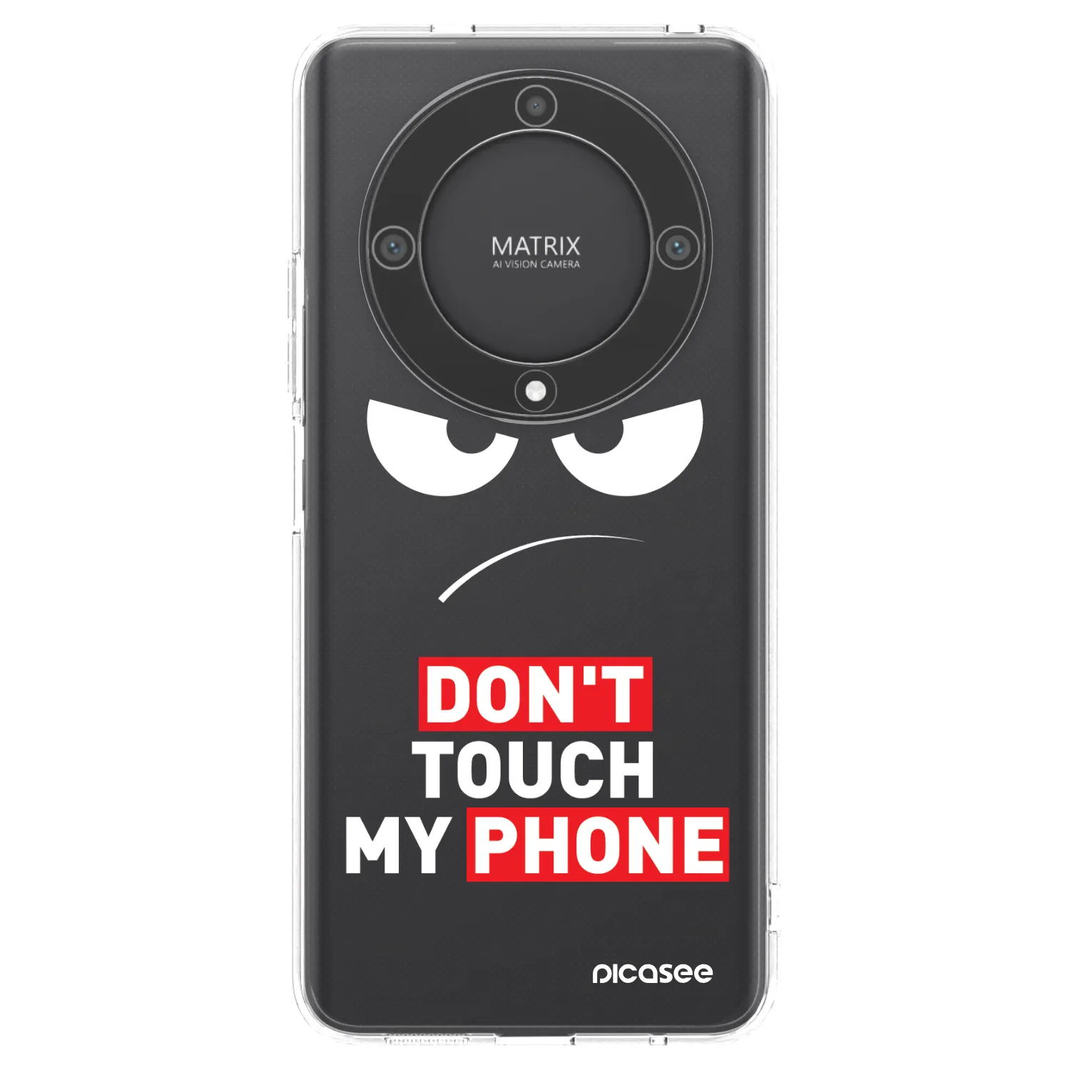 Picasee silikonowe przeźroczyste etui na Honor Magic5 Lite 5G - Angry Eyes - Transparent