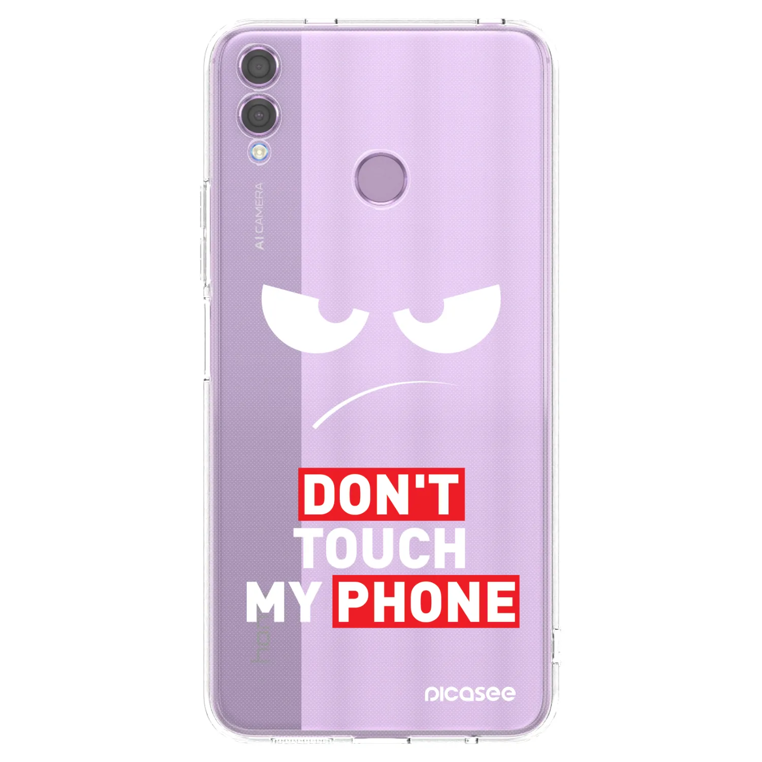 Picasee silikonowe przeźroczyste etui na Honor 8X - Angry Eyes - Transparent