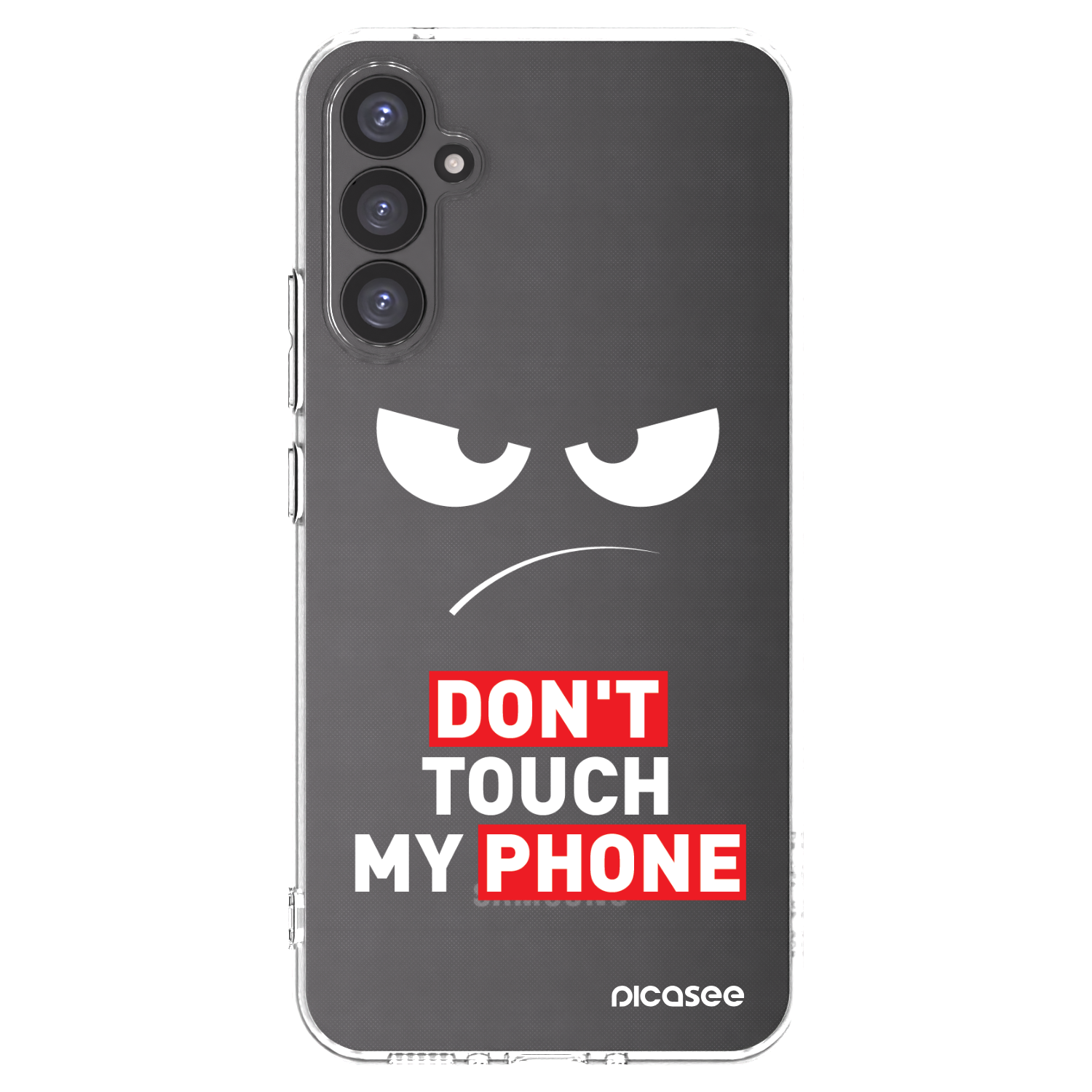 Picasee silikonowe przeźroczyste etui na Samsung Galaxy A34 5G A346B - Angry Eyes - Transparent