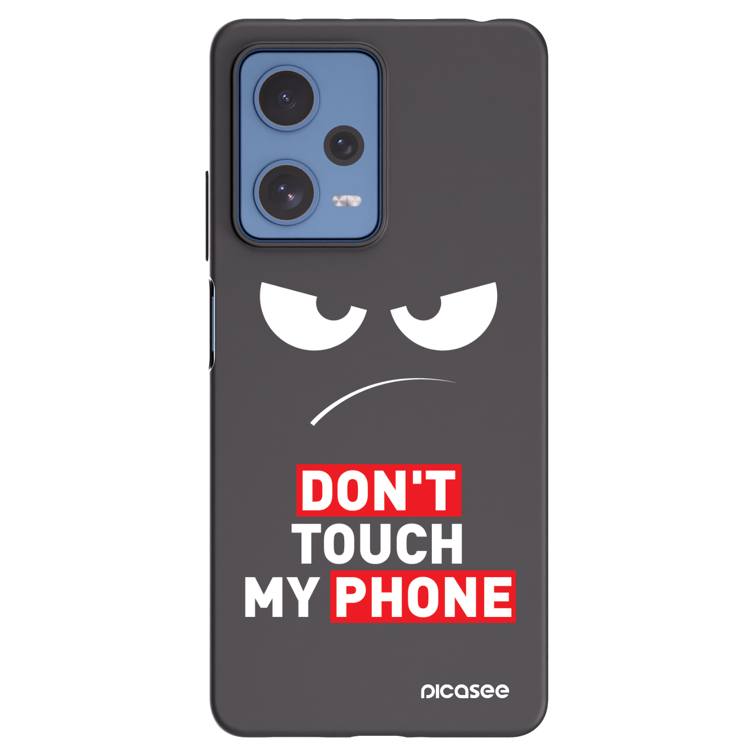 Picasee silikonowe czarne etui na Xiaomi Redmi Note 12 Pro 5G - Angry Eyes - Transparent