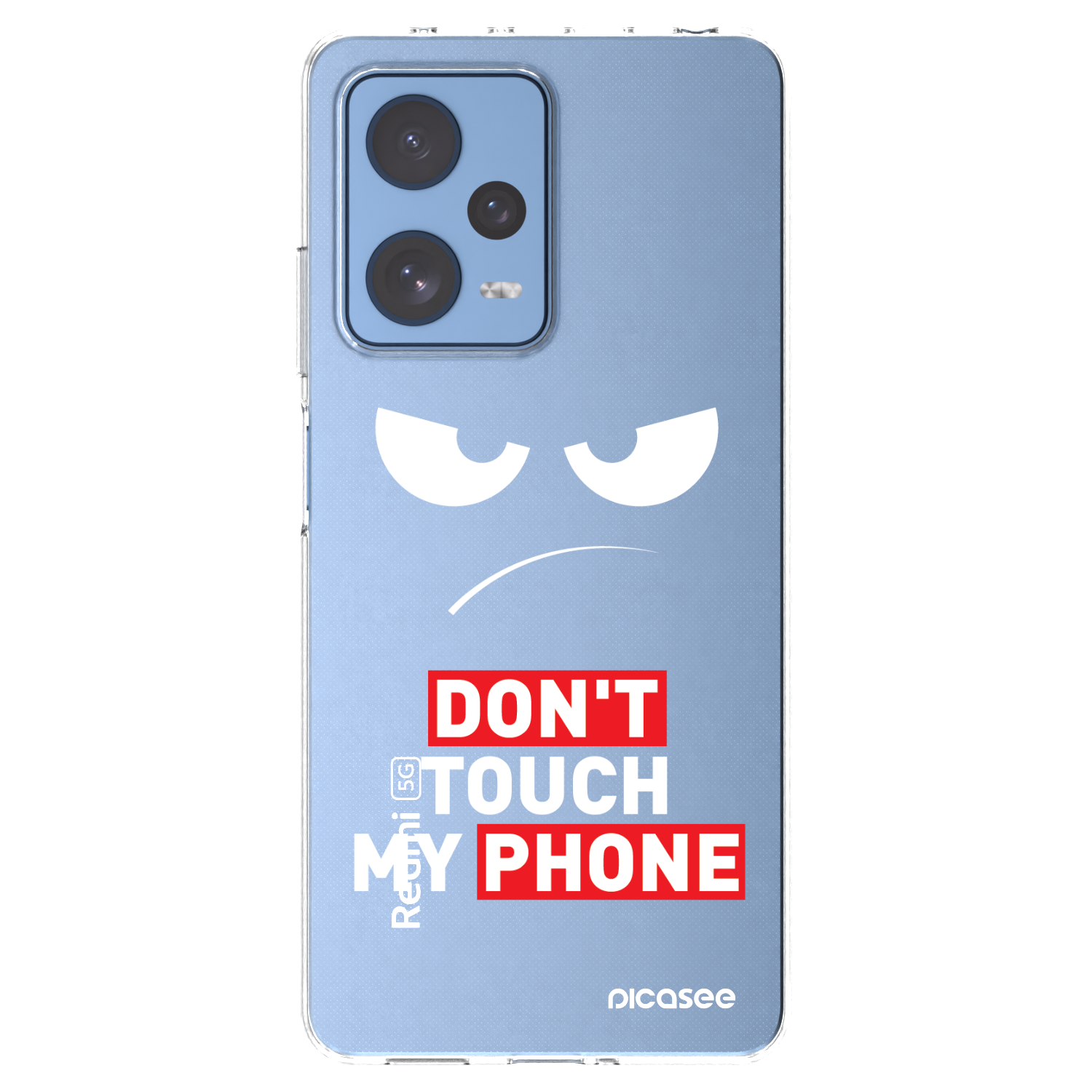 Picasee silikonowe przeźroczyste etui na Xiaomi Redmi Note 12 Pro 5G - Angry Eyes - Transparent