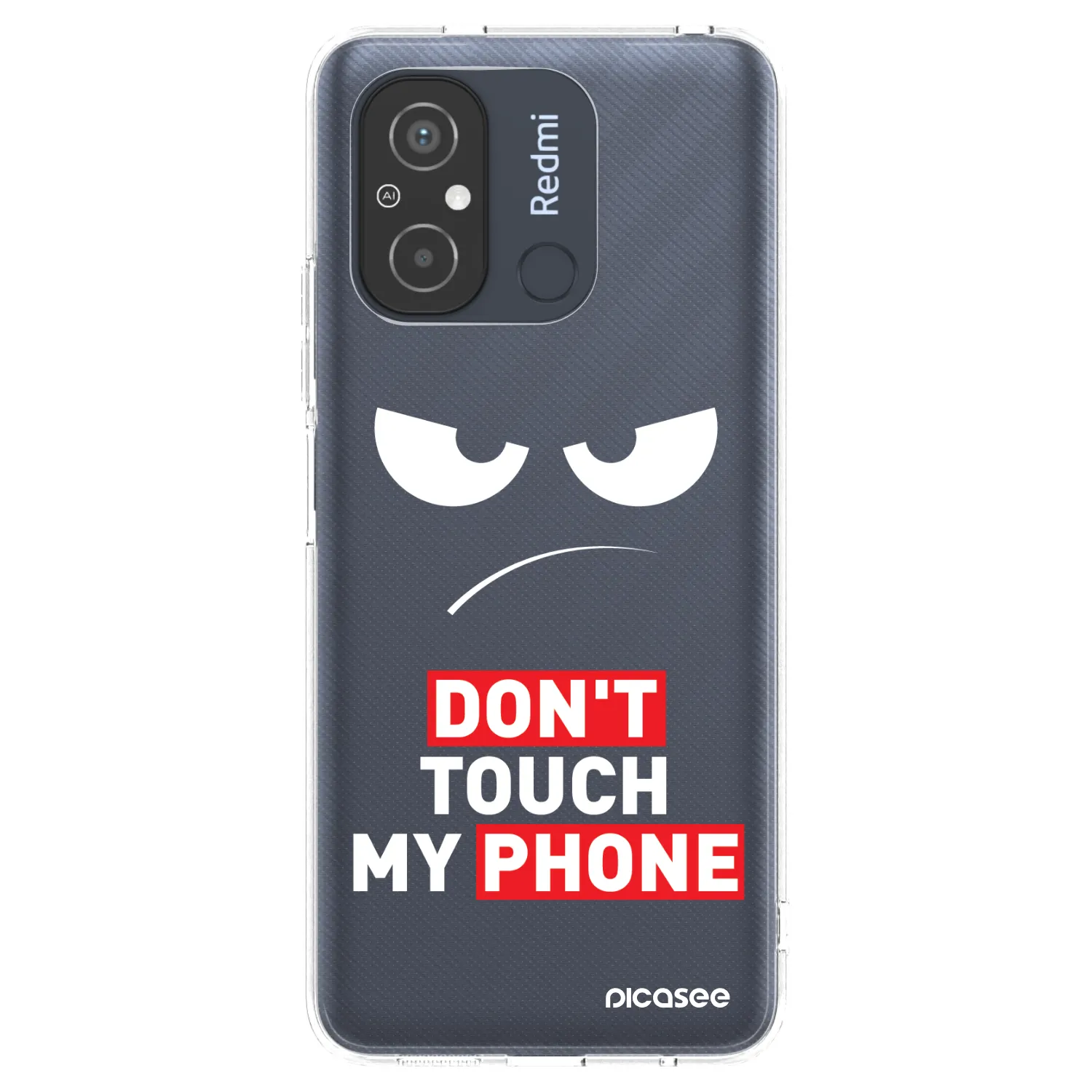 Picasee silikonowe przeźroczyste etui na Xiaomi Redmi 12C - Angry Eyes - Transparent