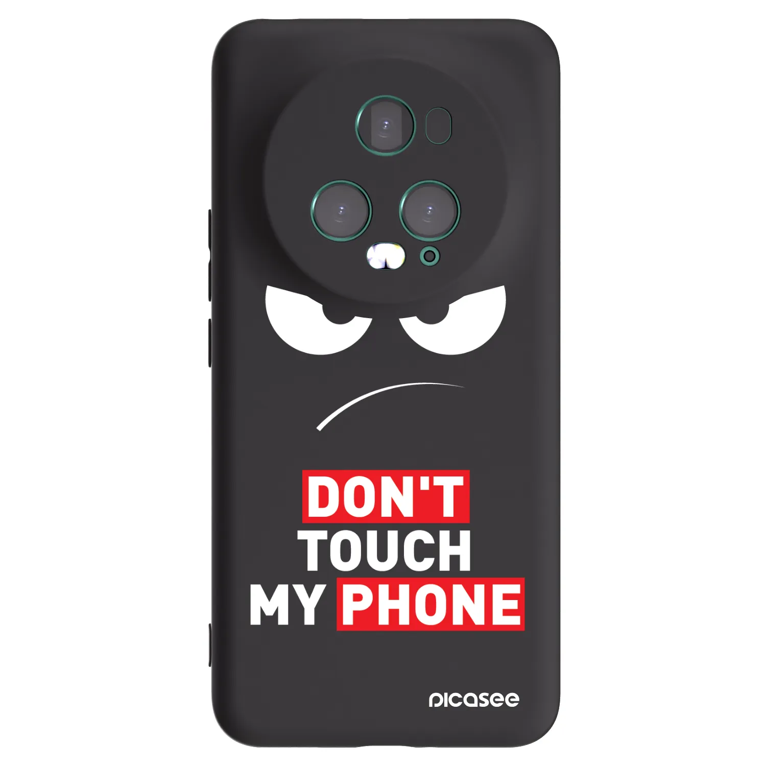 Picasee silikonowe czarne etui na Honor Magic5 Pro - Angry Eyes - Transparent