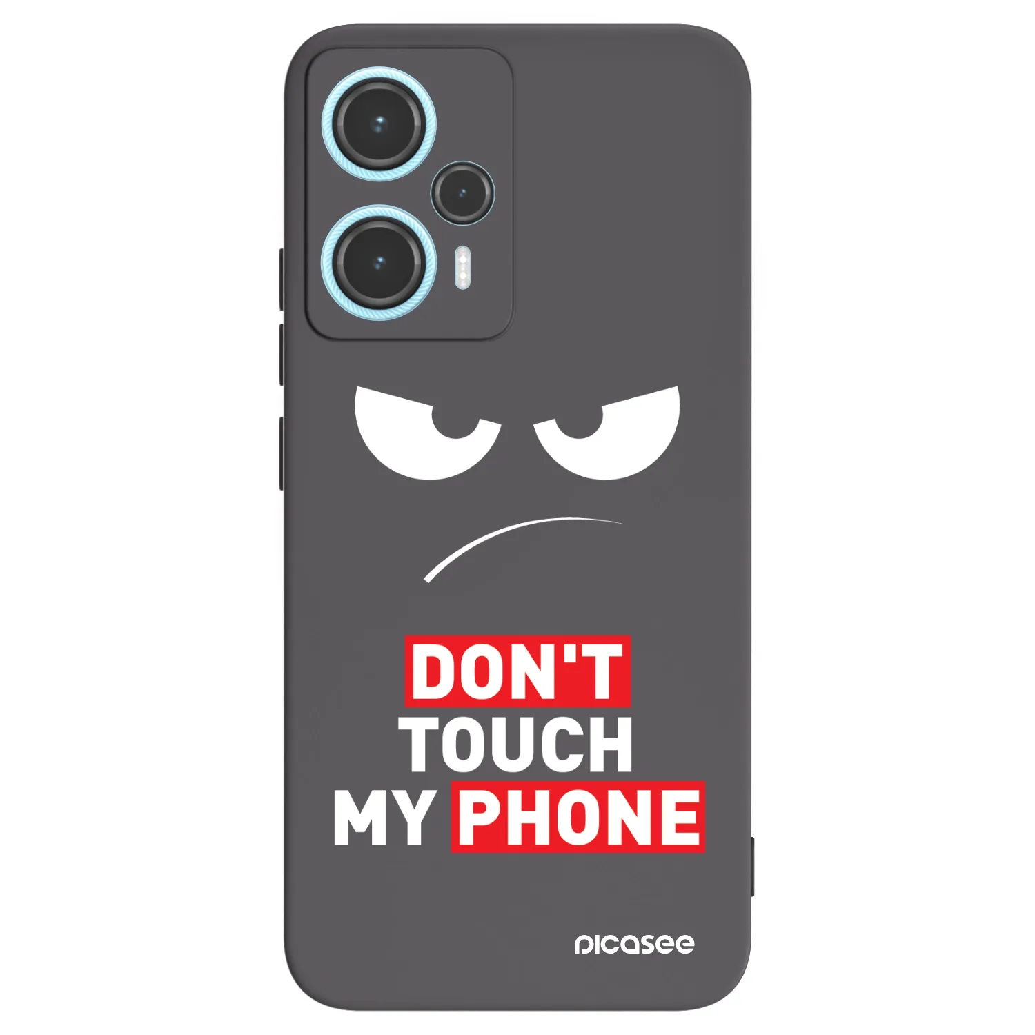 Picasee silikonowe czarne etui na Xiaomi Poco F5 - Angry Eyes - Transparent
