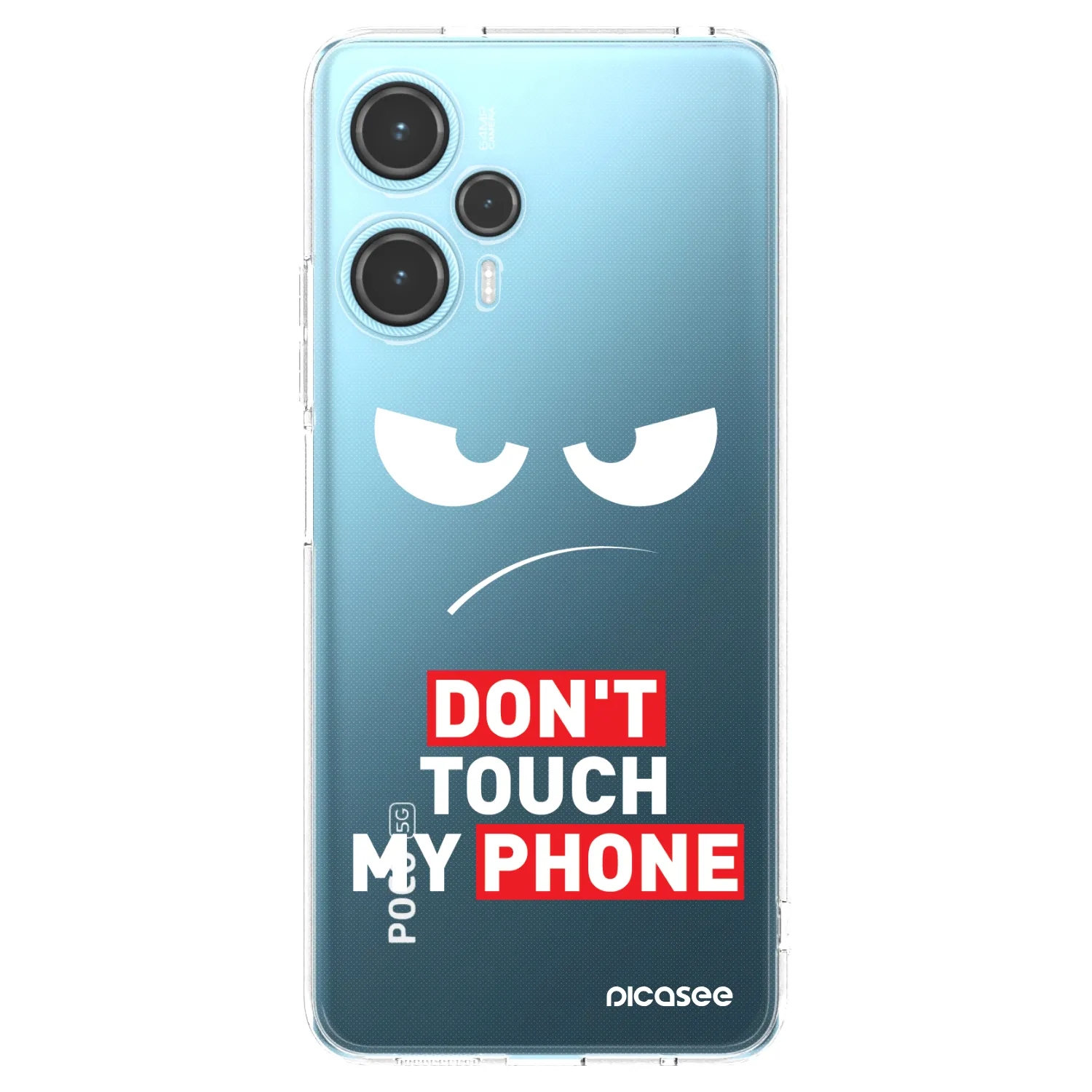 Picasee silikonowe przeźroczyste etui na Xiaomi Poco F5 - Angry Eyes - Transparent