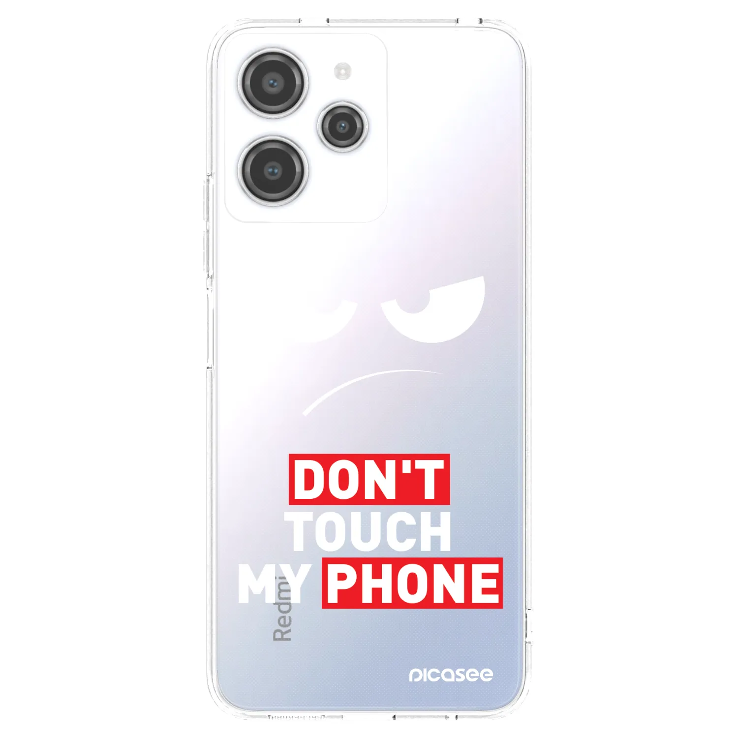 Picasee silikonowe przeźroczyste etui na Xiaomi Redmi 12 4G - Angry Eyes - Transparent