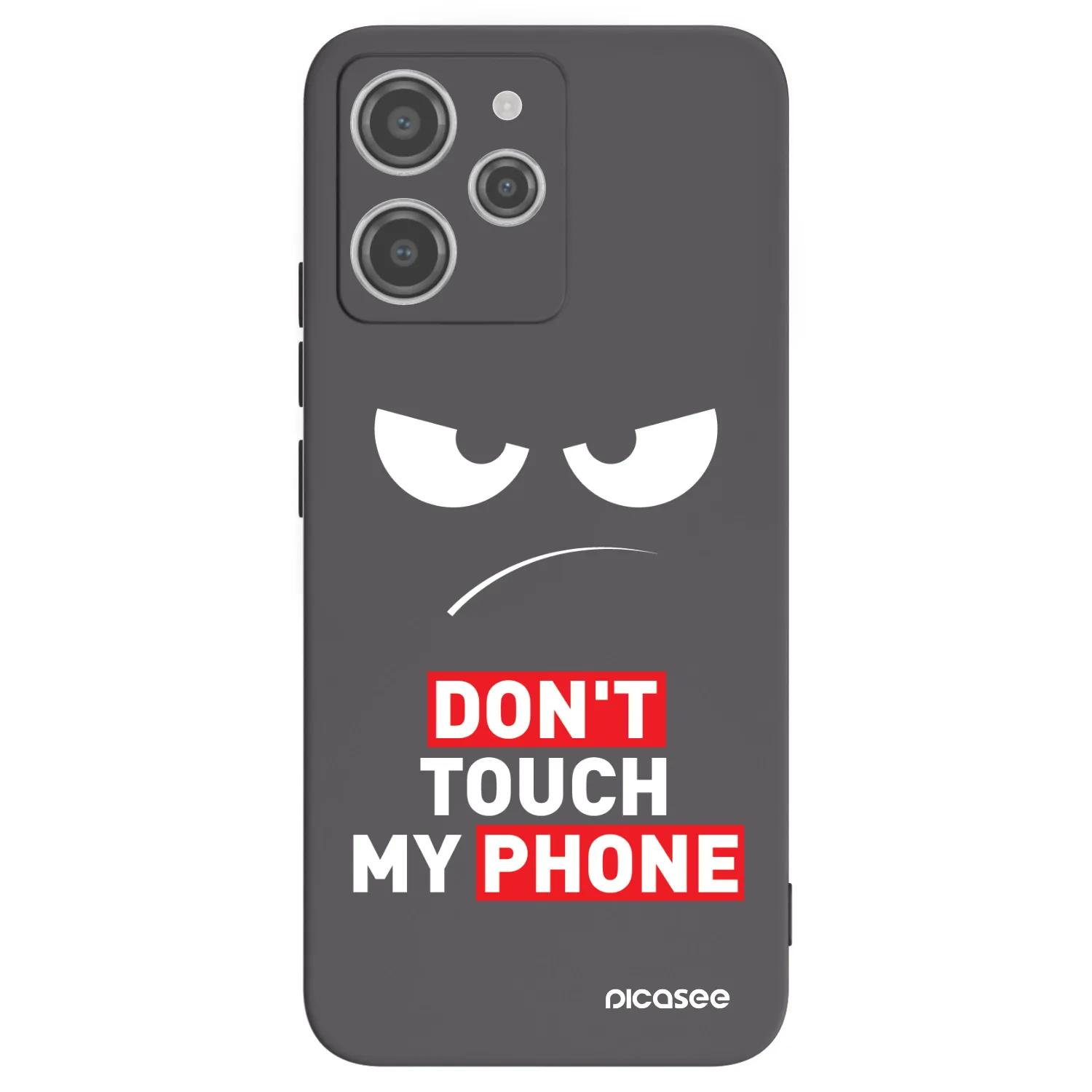 Picasee silikonowe czarne etui na Xiaomi Redmi 12 4G - Angry Eyes - Transparent