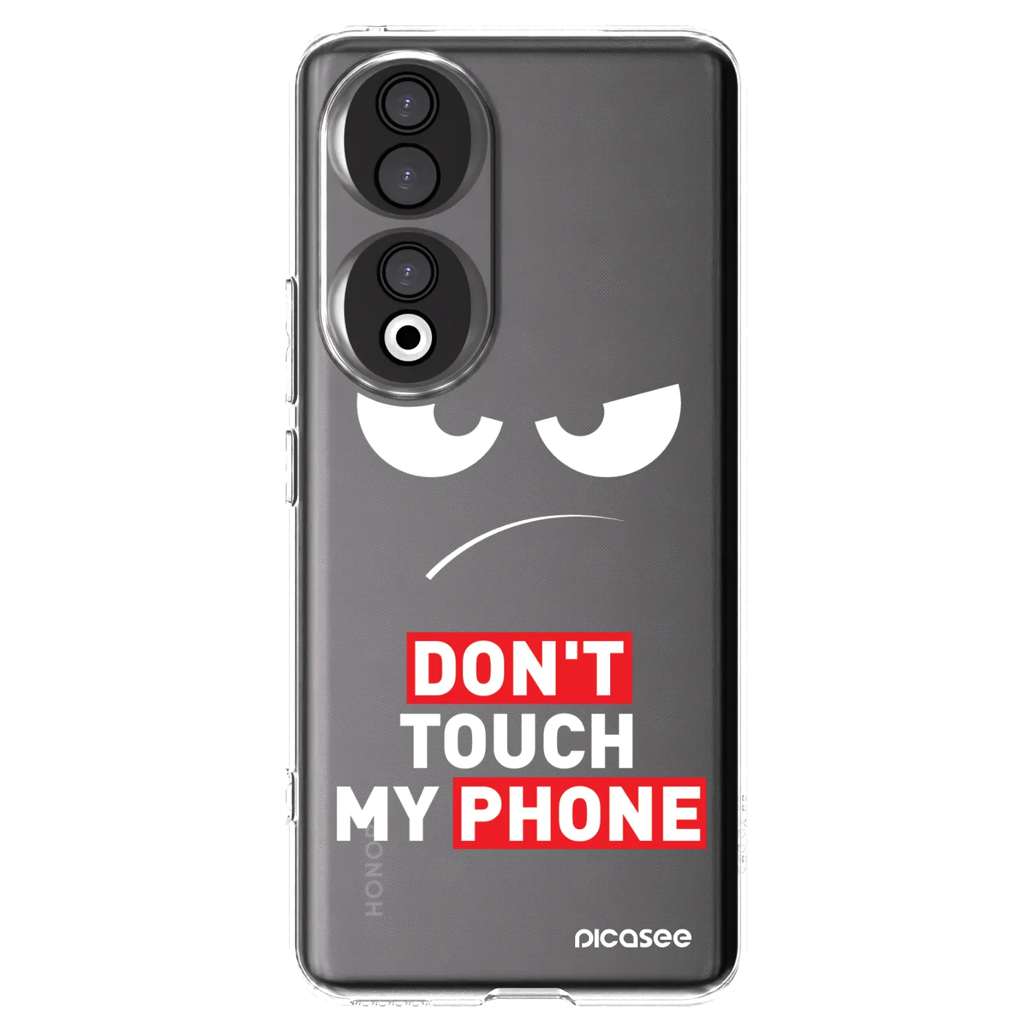 Picasee silikonowe przeźroczyste etui na Honor 90 5G - Angry Eyes - Transparent