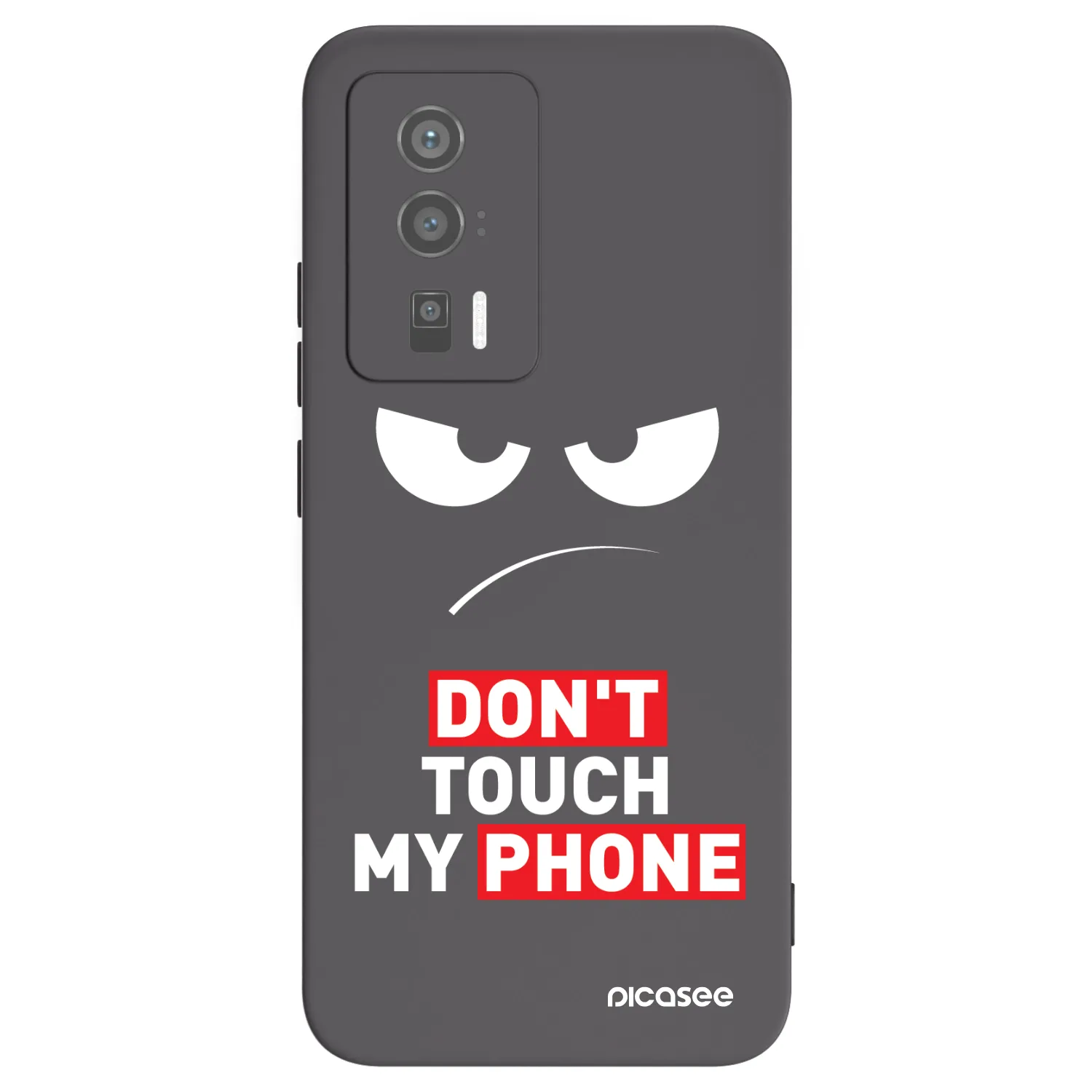 Picasee silikonowe czarne etui na Xiaomi Poco F5 Pro 5G - Angry Eyes - Transparent