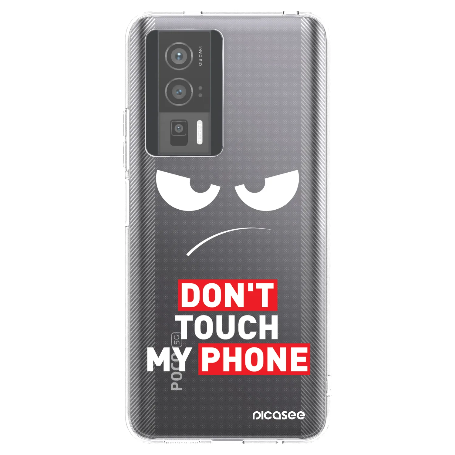 Picasee silikonowe przeźroczyste etui na Xiaomi Poco F5 Pro 5G - Angry Eyes - Transparent