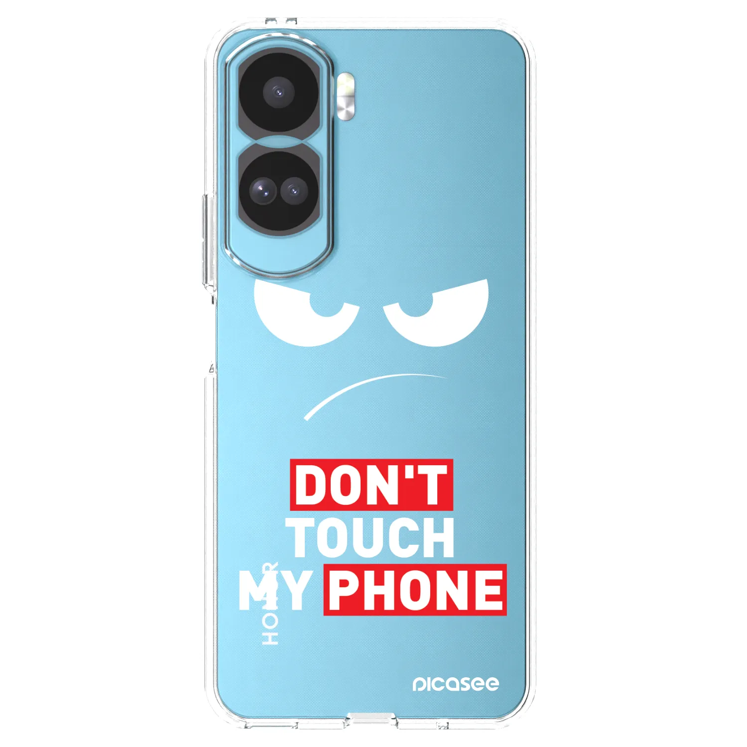 Picasee silikonowe przeźroczyste etui na Honor 90 Lite 5G - Angry Eyes - Transparent