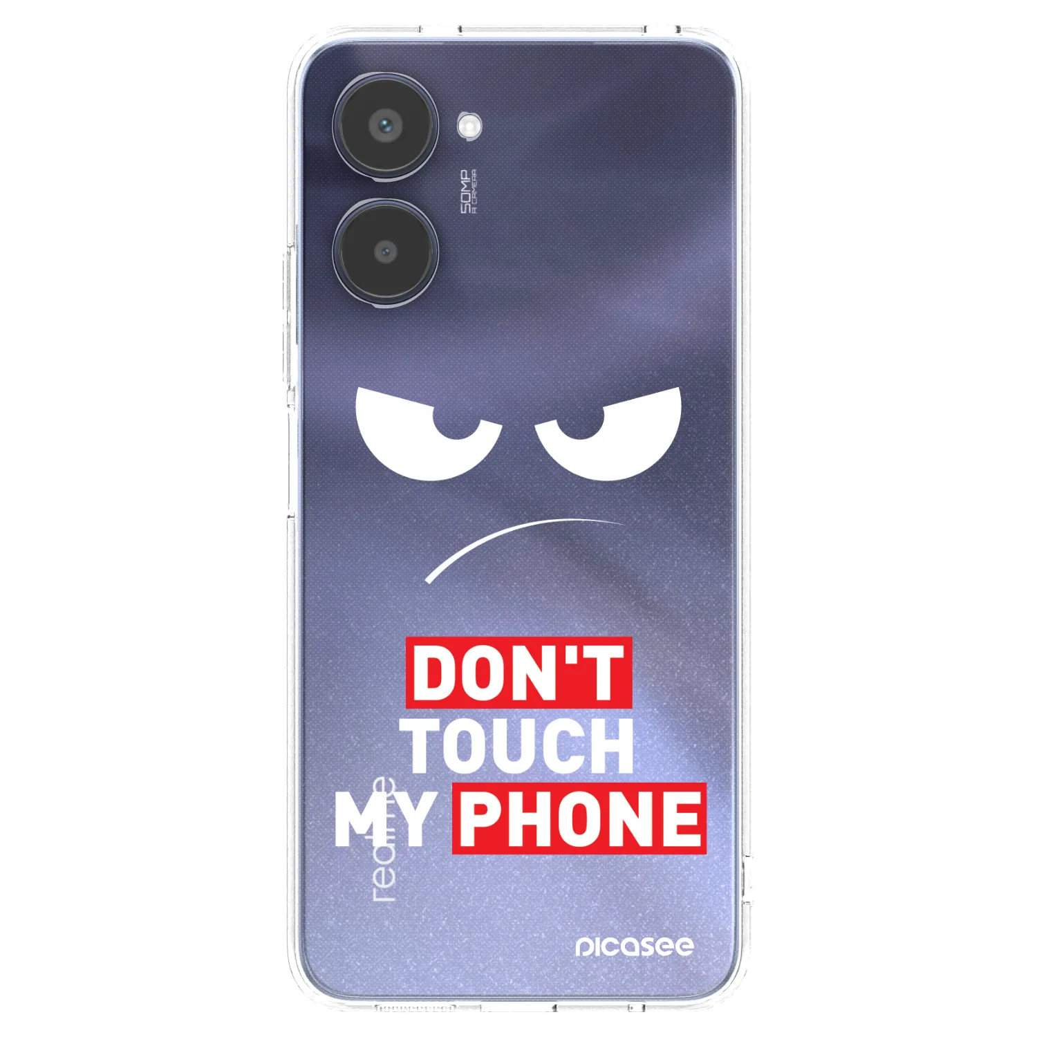 Picasee silikonowe przeźroczyste etui na Realme 10 4G - Angry Eyes - Transparent
