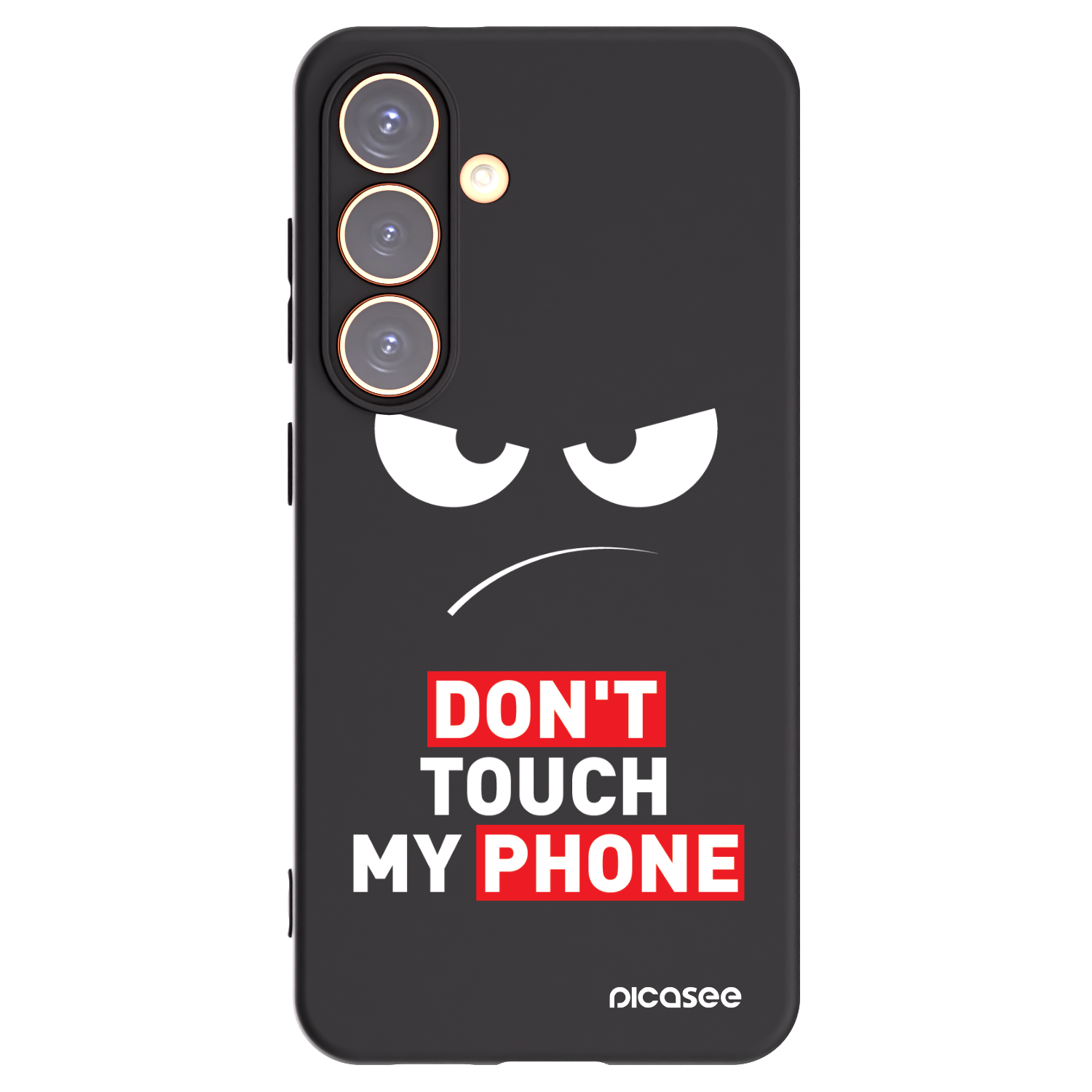 Picasee silikonowe czarne etui na Samsung Galaxy S24 S921B 5G - Angry Eyes - Transparent