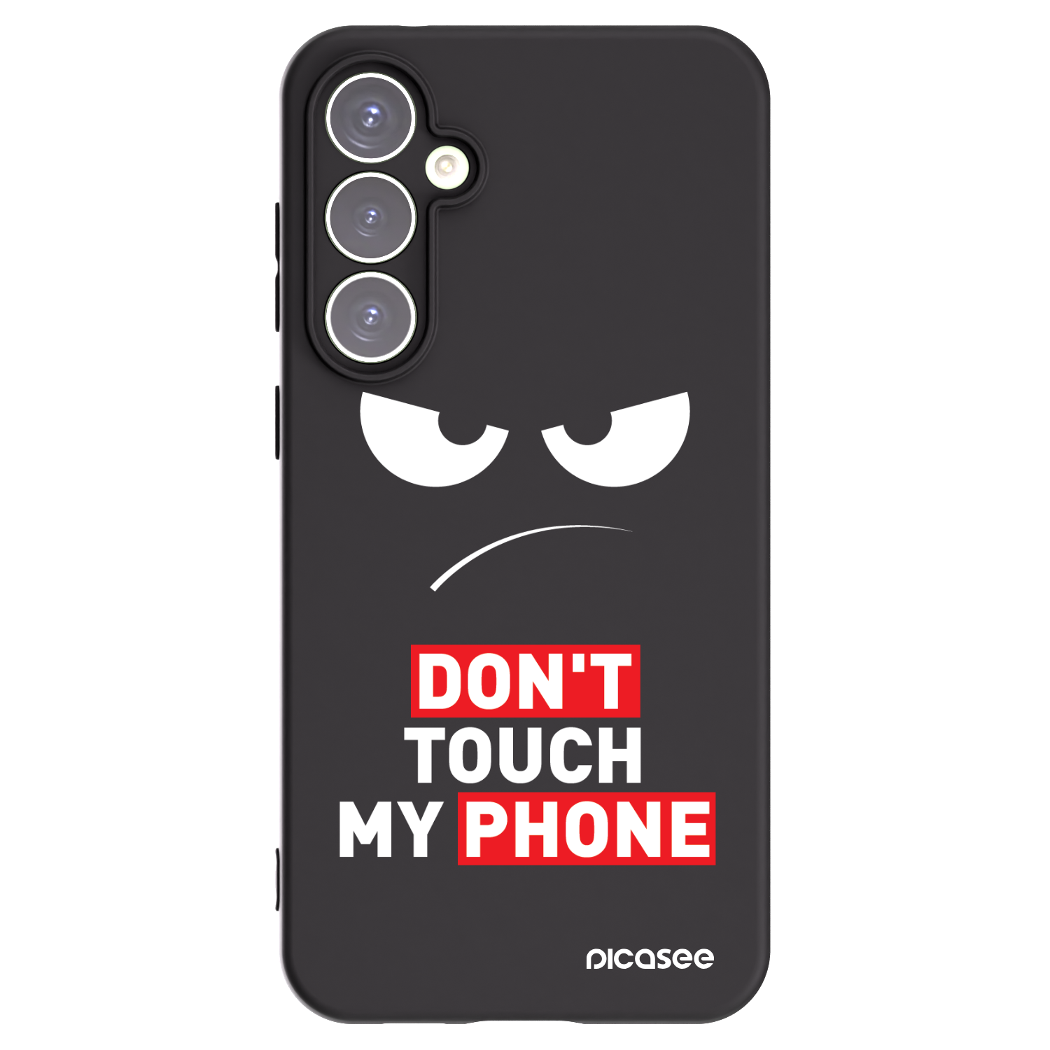 Picasee silikonowe czarne etui na Samsung Galaxy S23 FE S711B - Angry Eyes - Transparent