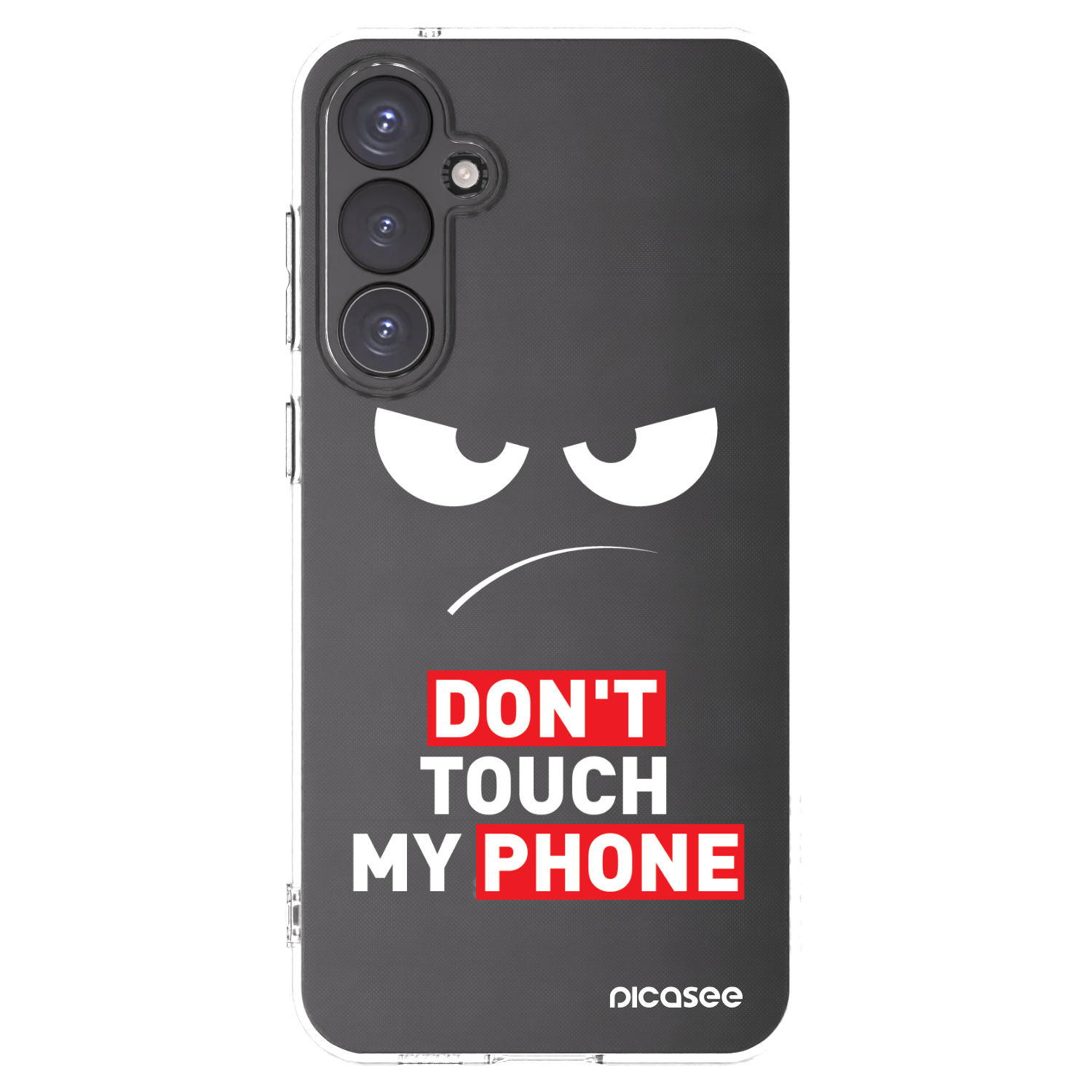 Picasee silikonowe przeźroczyste etui na Samsung Galaxy S23 FE S711B - Angry Eyes - Transparent