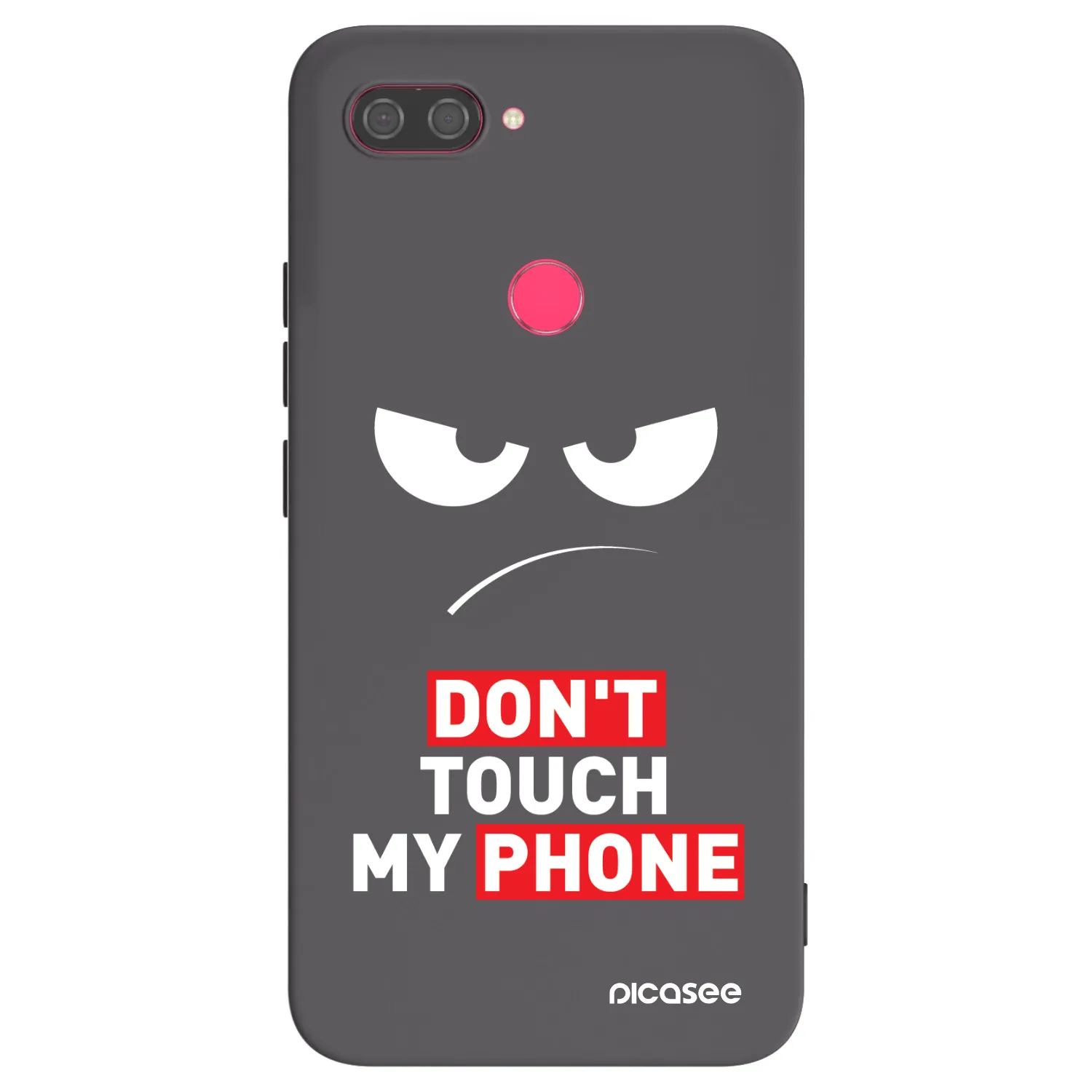 Picasee silikonowe czarne etui na Xiaomi Mi 8 Lite - Angry Eyes - Transparent