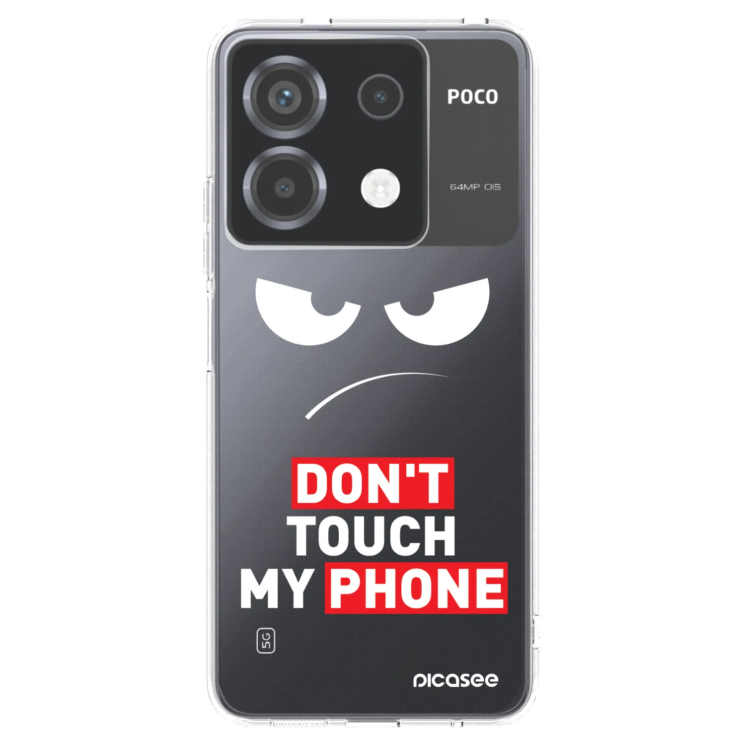 Picasee silikonowe przeźroczyste etui na Xiaomi Poco X6 - Angry Eyes - Transparent