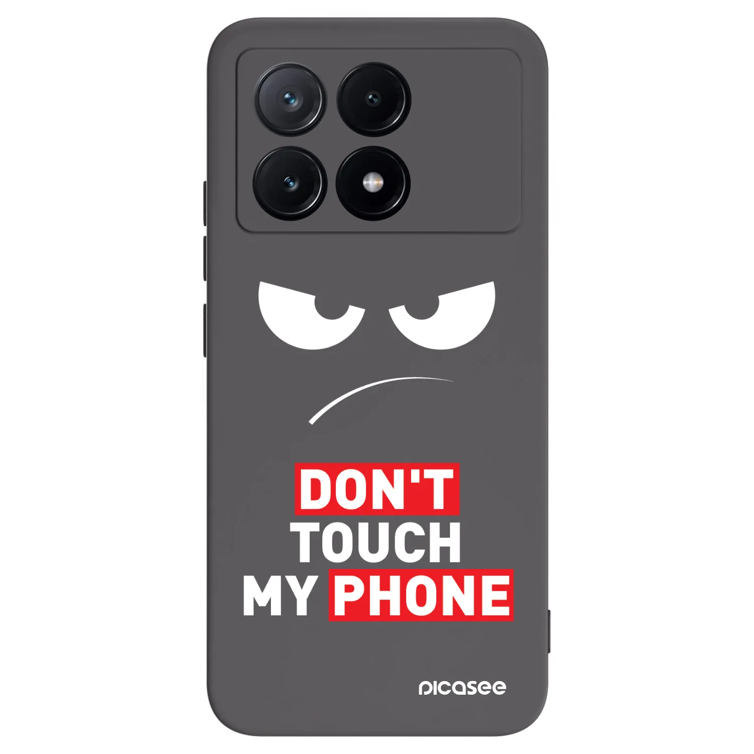 Picasee silikonowe czarne etui na Xiaomi Poco X6 Pro - Angry Eyes - Transparent
