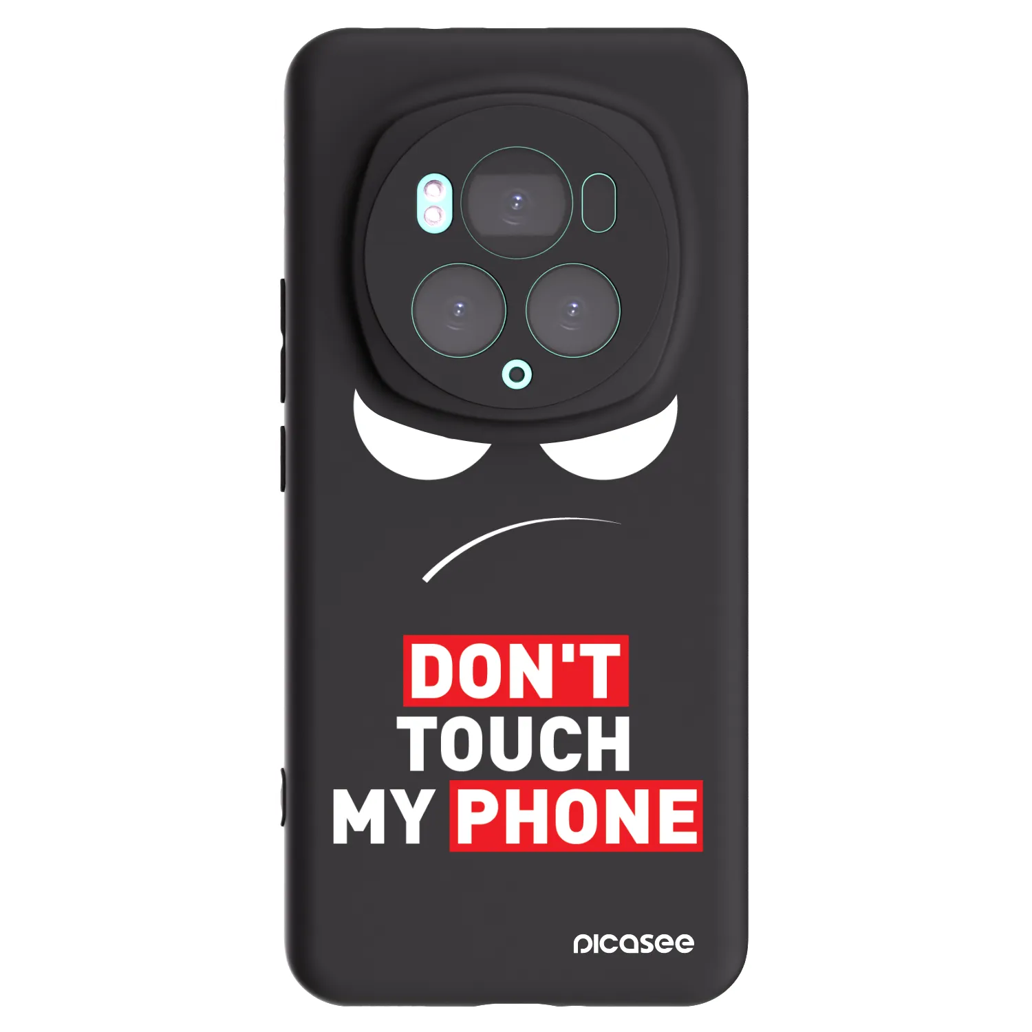 Picasee silikonowe czarne etui na Honor Magic6 Pro - Angry Eyes - Transparent