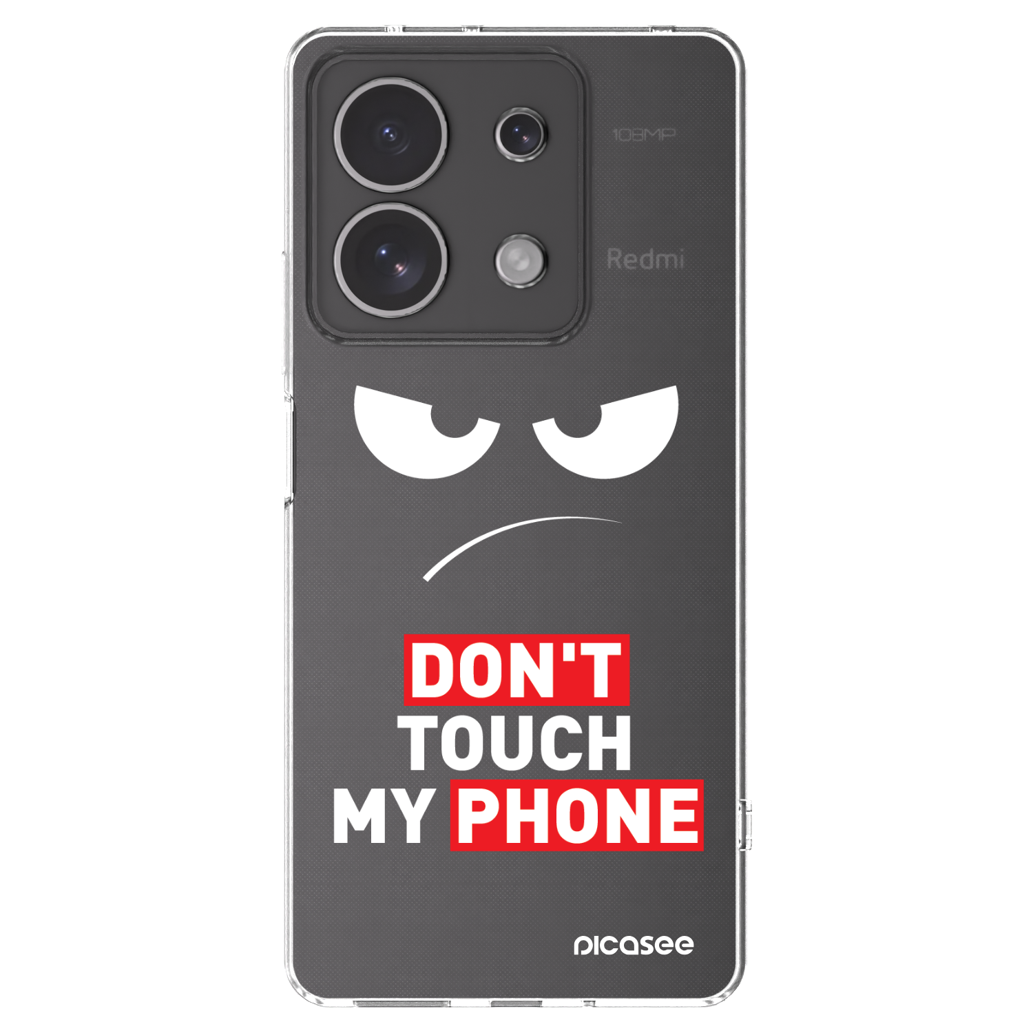 Picasee silikonowe przeźroczyste etui na Xiaomi Redmi Note 13 4G - Angry Eyes - Transparent